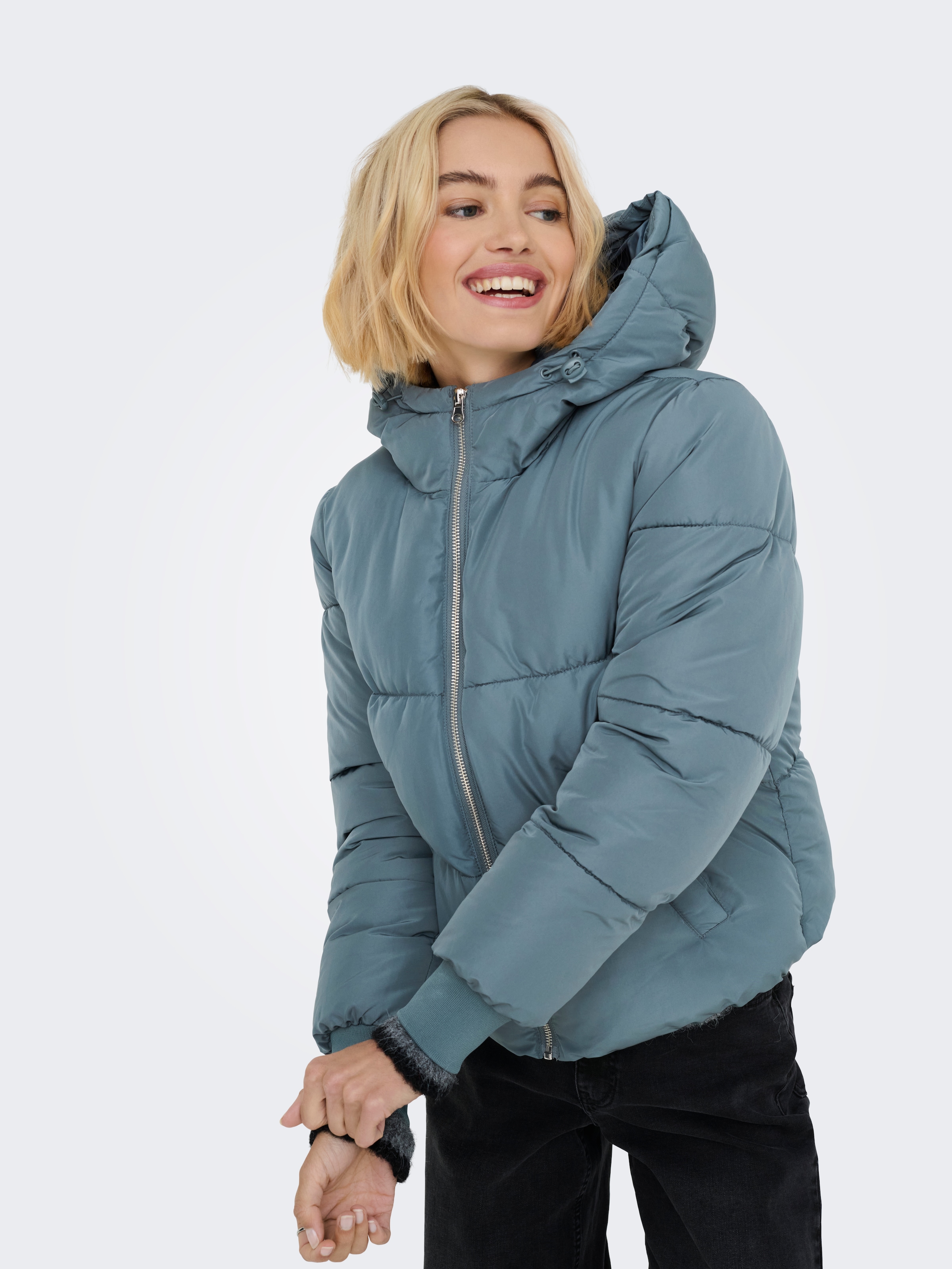 JDY Steppjacke »JDYNEWERICA LIFE SHORT HOOD JKT OTW NOOS«, mit Kapuze