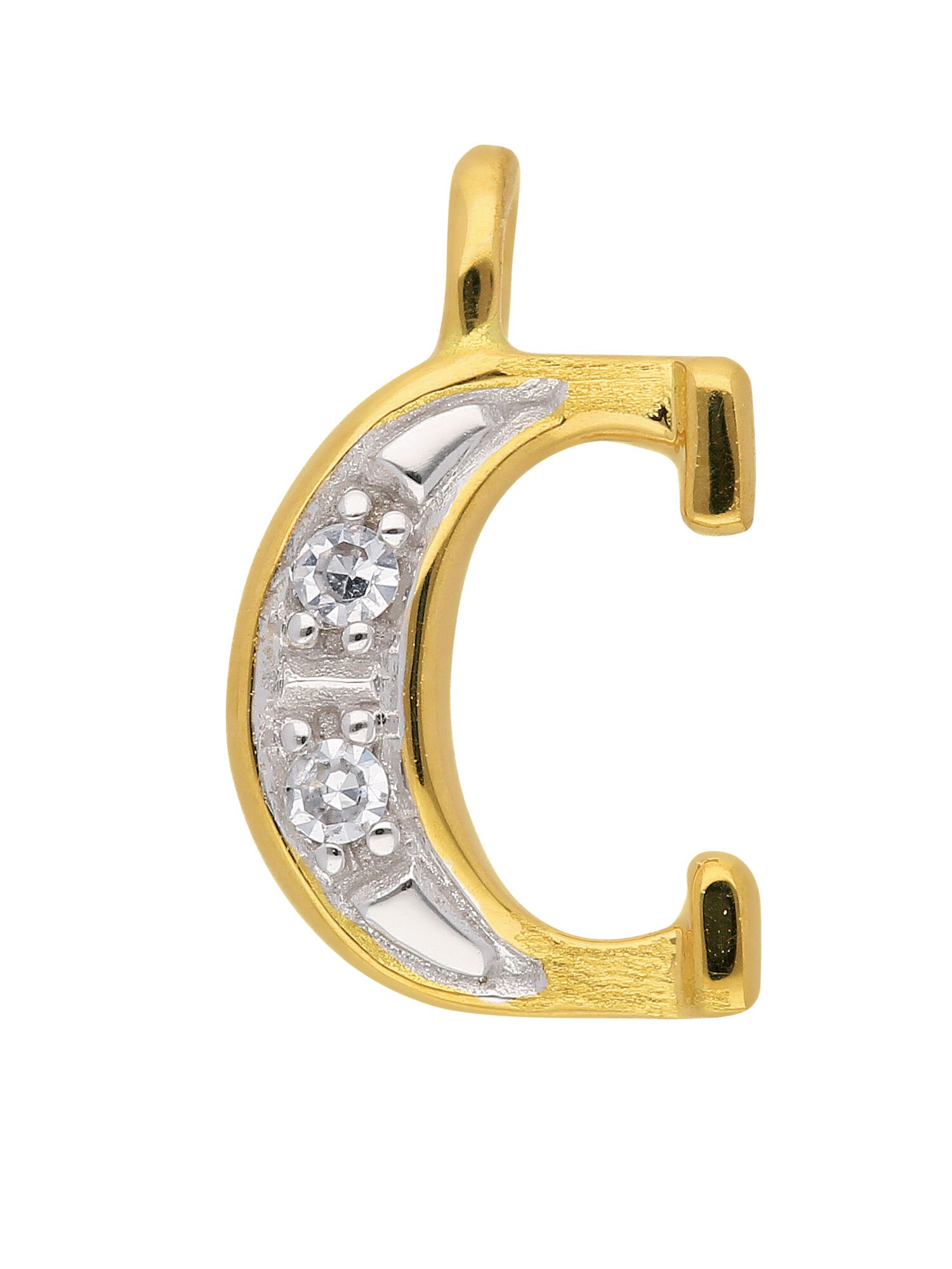 Buchstabenanhänger ADELIA´S "Damen Gold Schmuck 585 Gold Buchstabenanhänger mit Diamant", gold, Schmuckanhänger, Damen, 0,02 VVS = sehr sehr kleine Einschlüsse mit Diamant, Gold, mit Diamant Goldschmuck für Damen & Herren 4