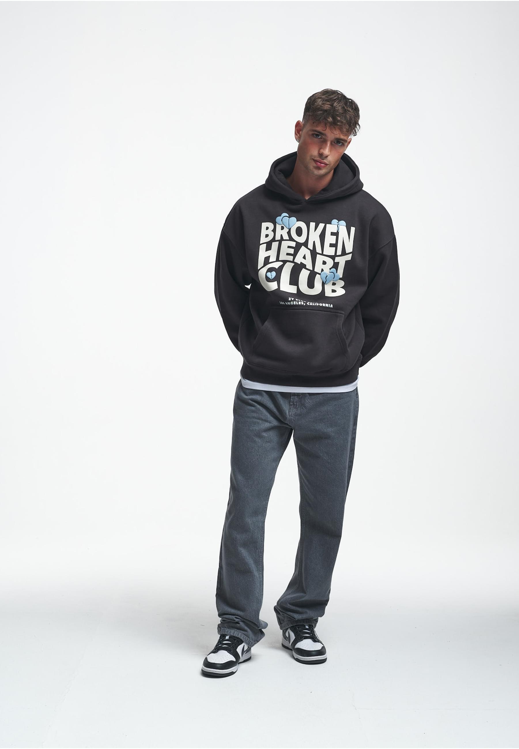 2Y Studios Kapuzensweatshirt »2Y Studios Herren 2Y Broken Heart Club Oversize Hoodie«, (1 tlg.)