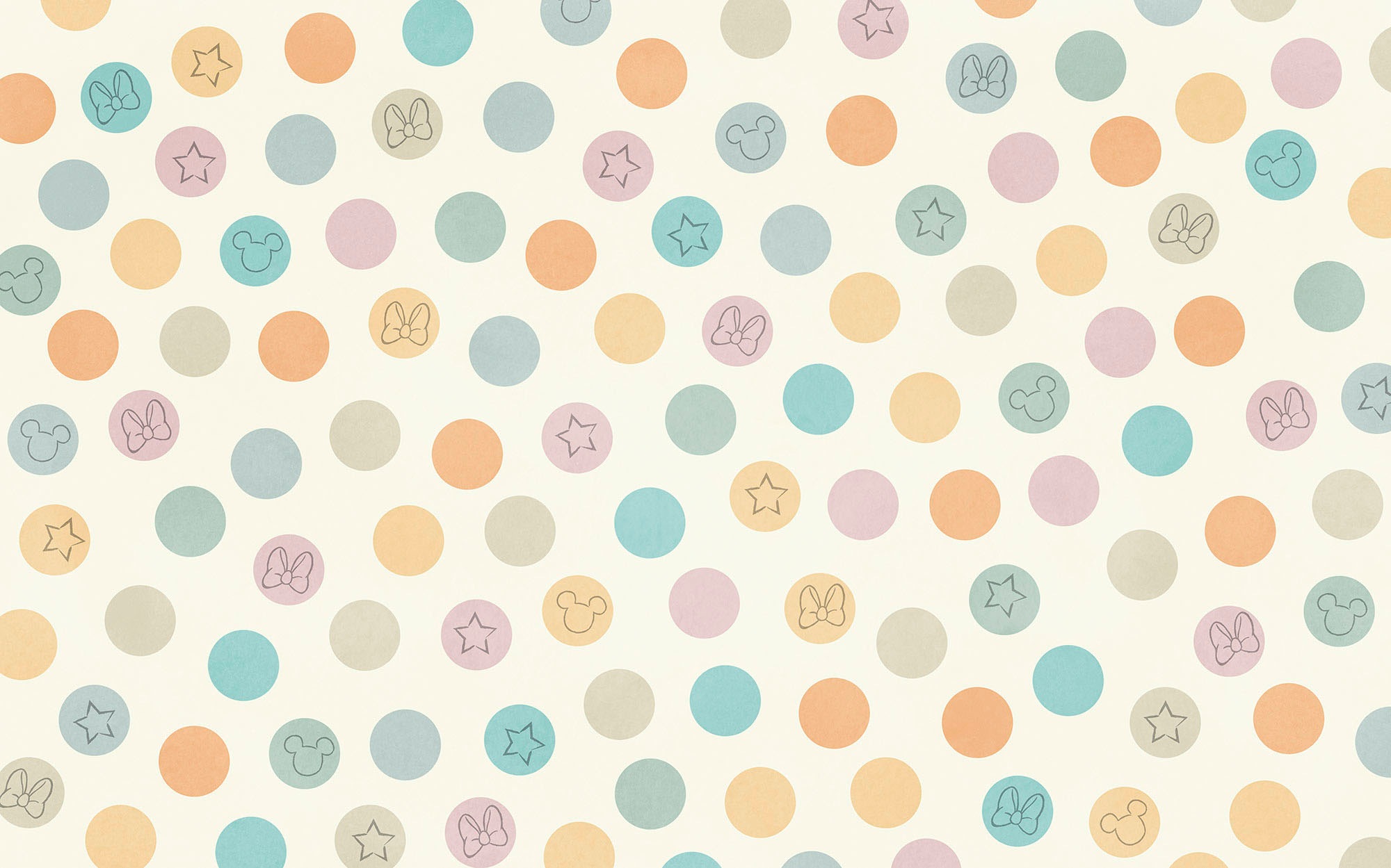 Komar Fototapete »Digitaldruck Vlies - Disney Pastel Confetti - Größe 400 x 250 cm«, bedruckt, Kinderzimmer