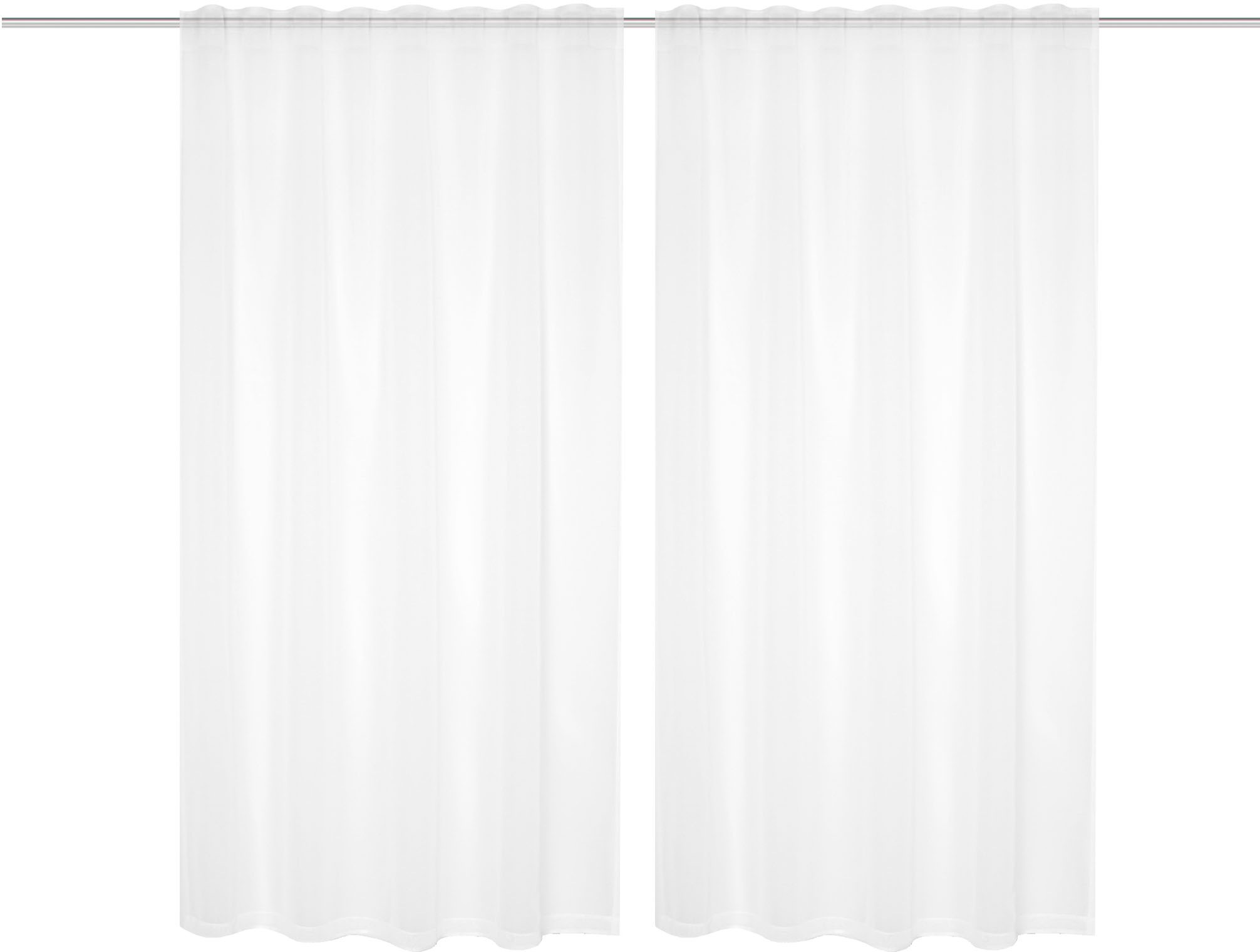HOME WOHNIDEEN Gardine "DOLLY" Multifunktionsband 2 Stk. tlg. transparent günstig online kaufen