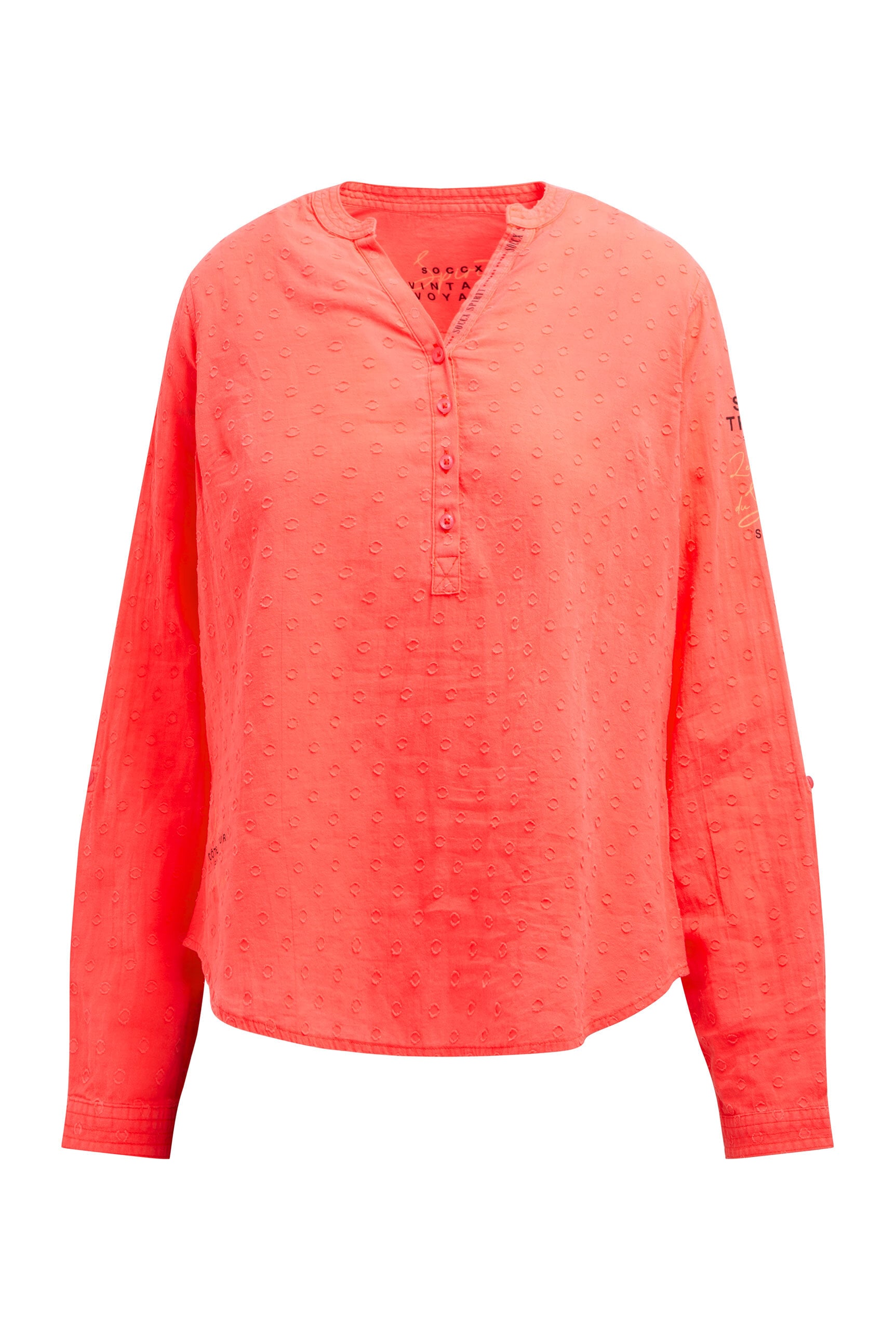 SOCCX Langarmbluse im Turn-Up-Look