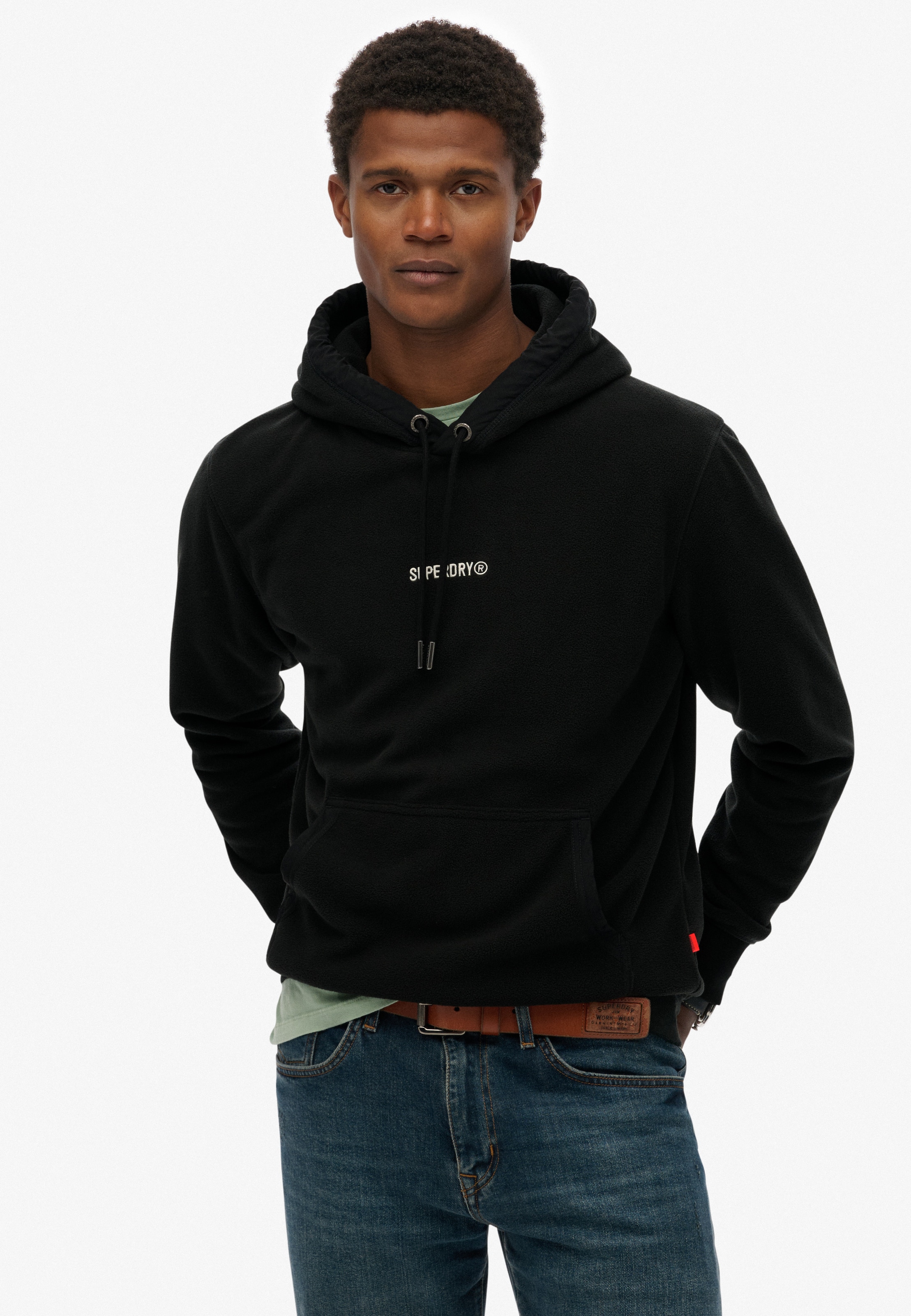 Superdry Kapuzensweatshirt "MICRO LOGO FLEECE HOOD" günstig online kaufen