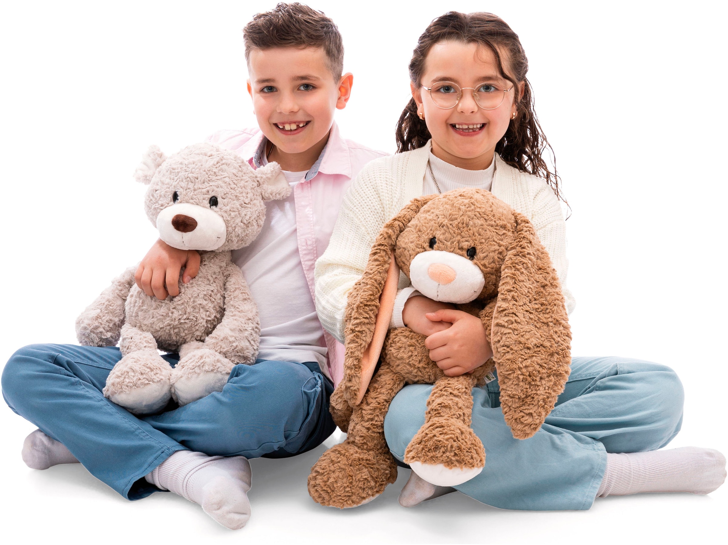 Nici Kuscheltier »Classic Bear, Hase Lopino, 50 cm schlenkernd«, schlenkernd; enthält recyceltes Material (Global Recycled Standard)