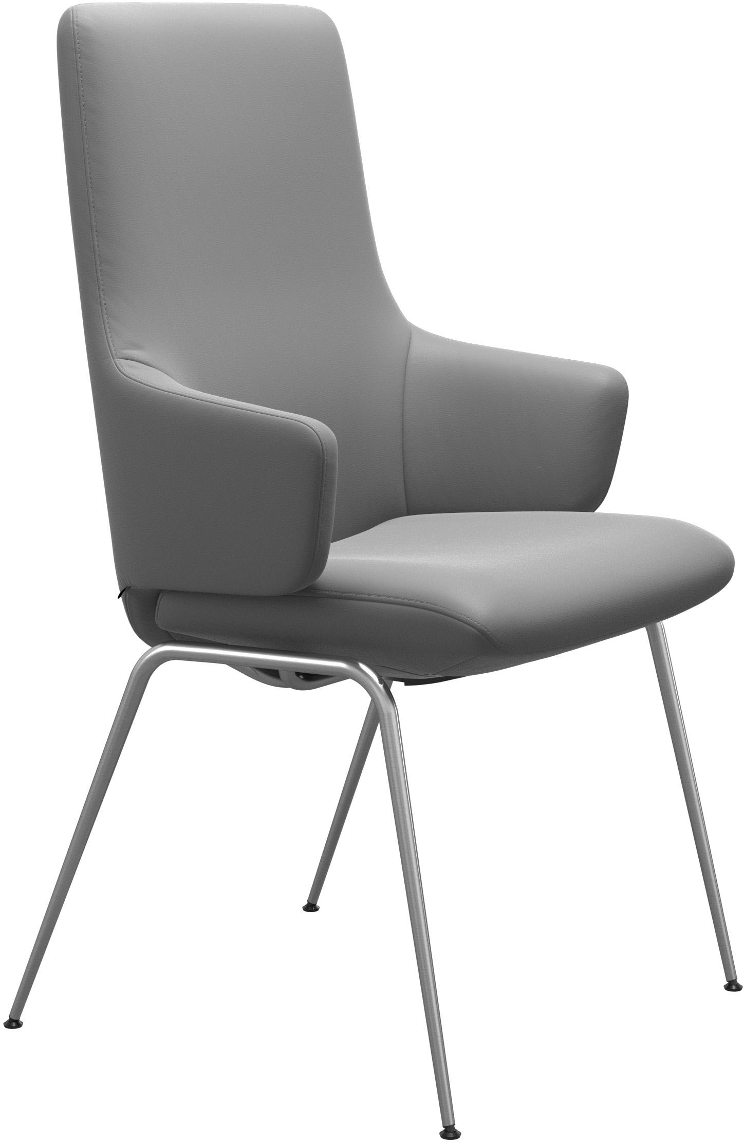 Stressless® Polsterstuhl »Laurel«, Leder BATICK, High Back mit Armlehne, Größe L, mit Beinen aus Stahl in Schwarz matt