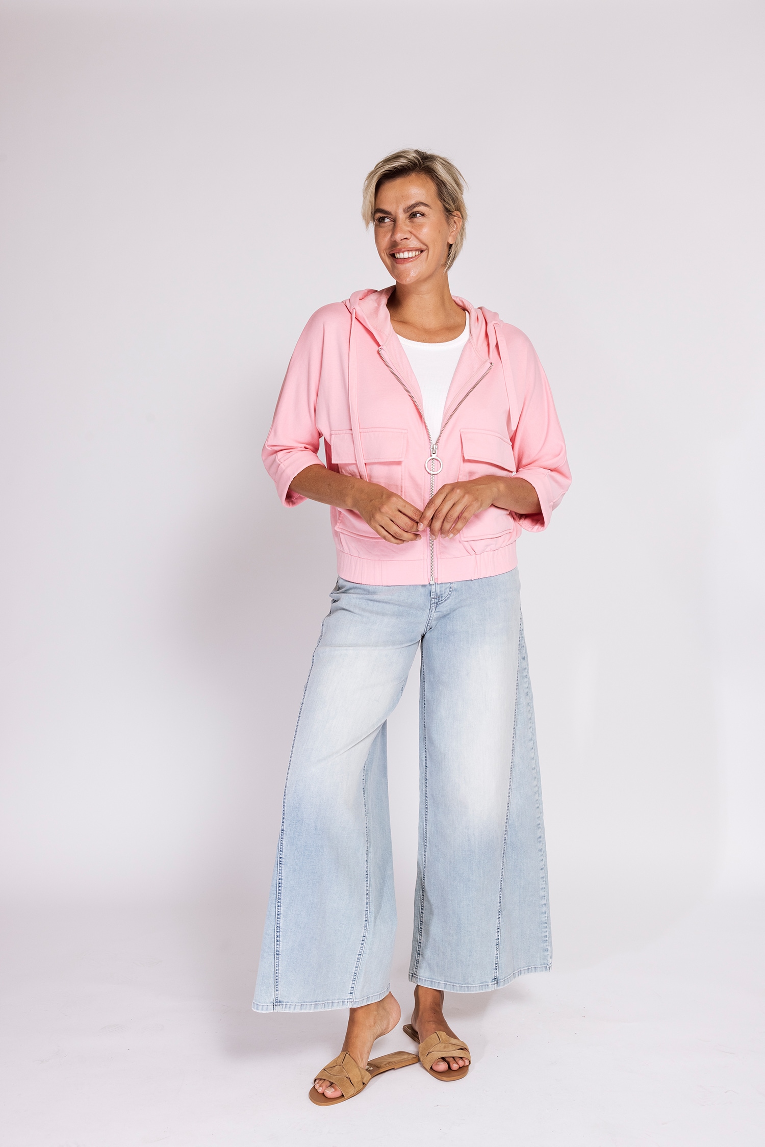 Zhrill Sweatblazer »HARIKE« mit Kapuze und Kordelzug