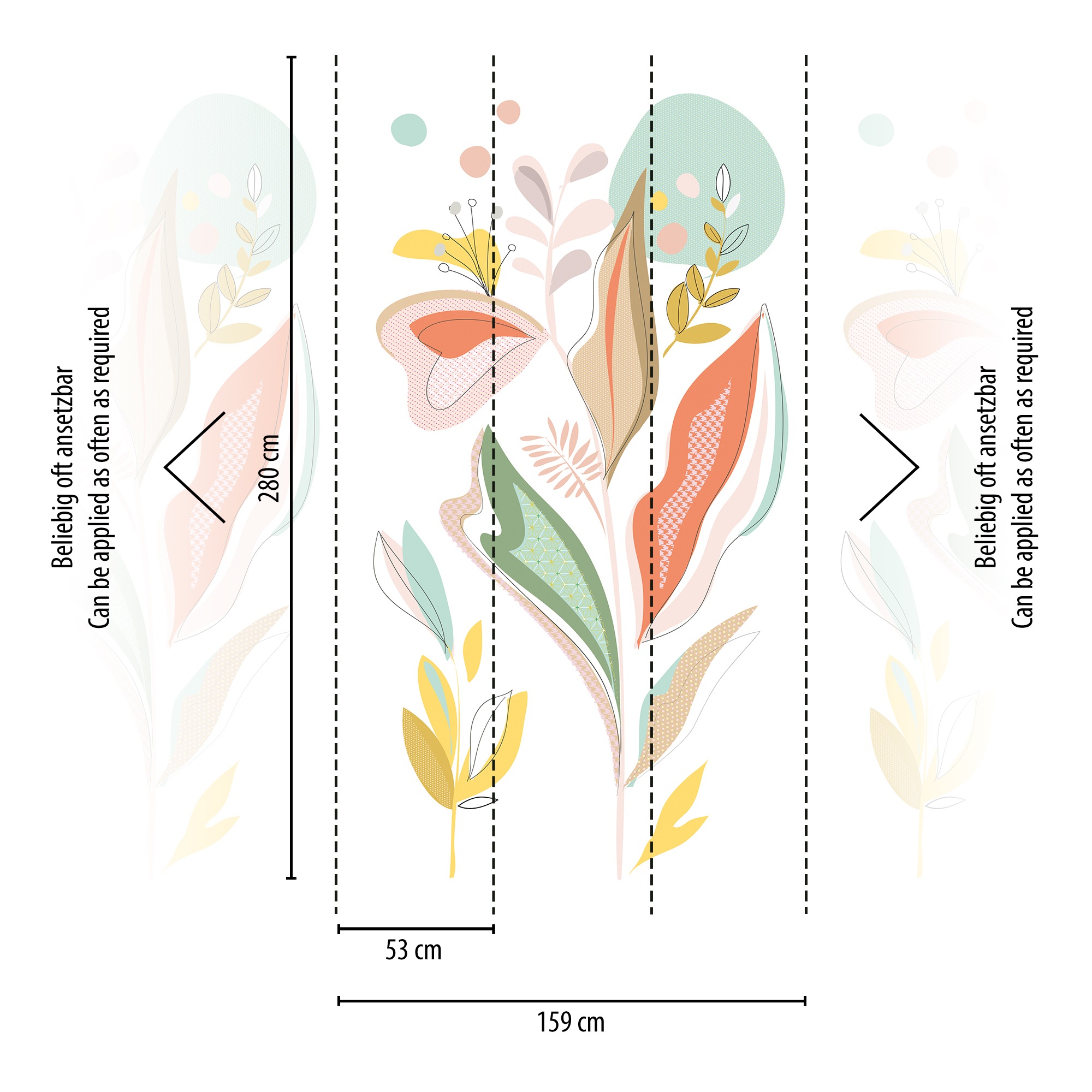 living walls Fototapete »Fototapete Floral« matt glatt Blumentapete Floral