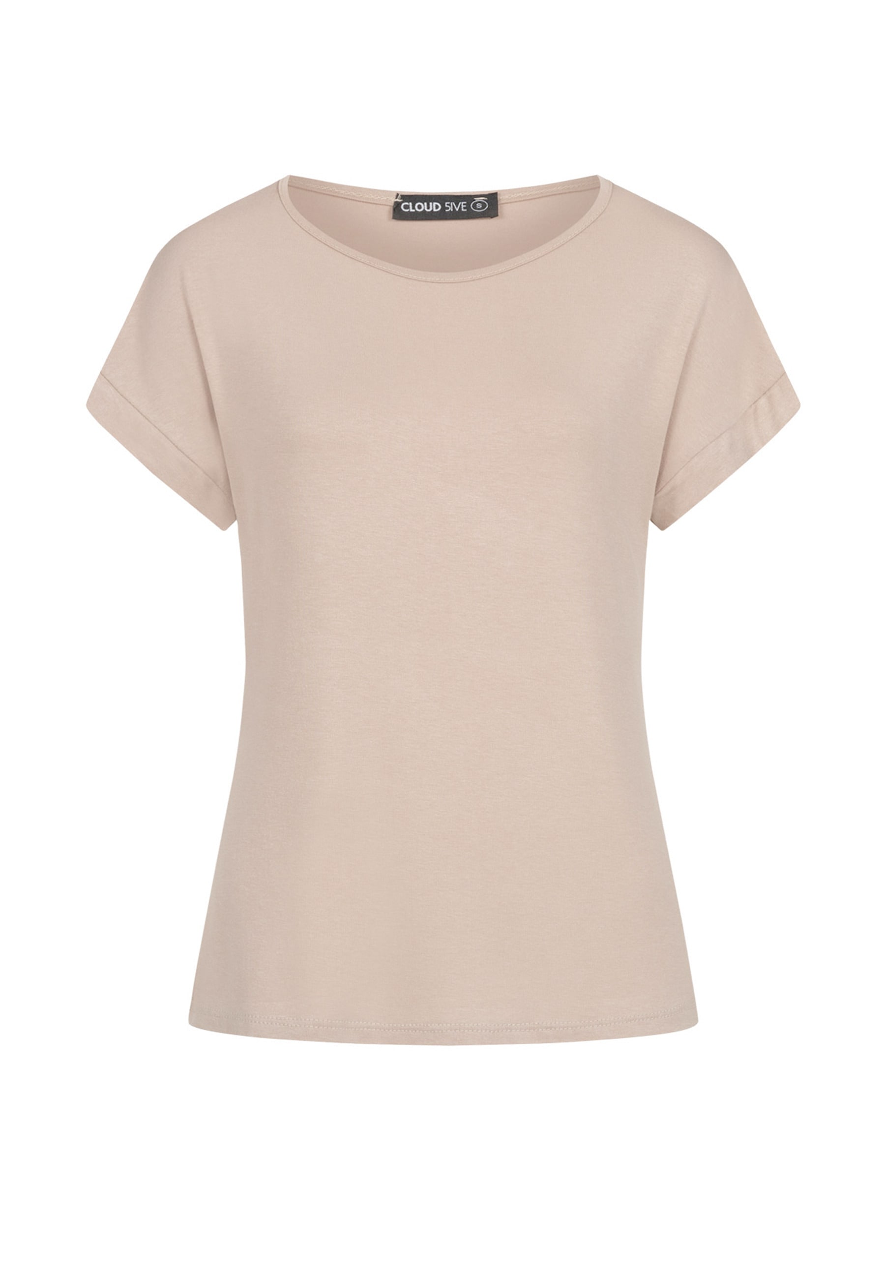 CLOUD 5IVE T-Shirt "CLOUD 5IVE Viskose T-Shirt mit Ärmelumschlag und Rundha günstig online kaufen