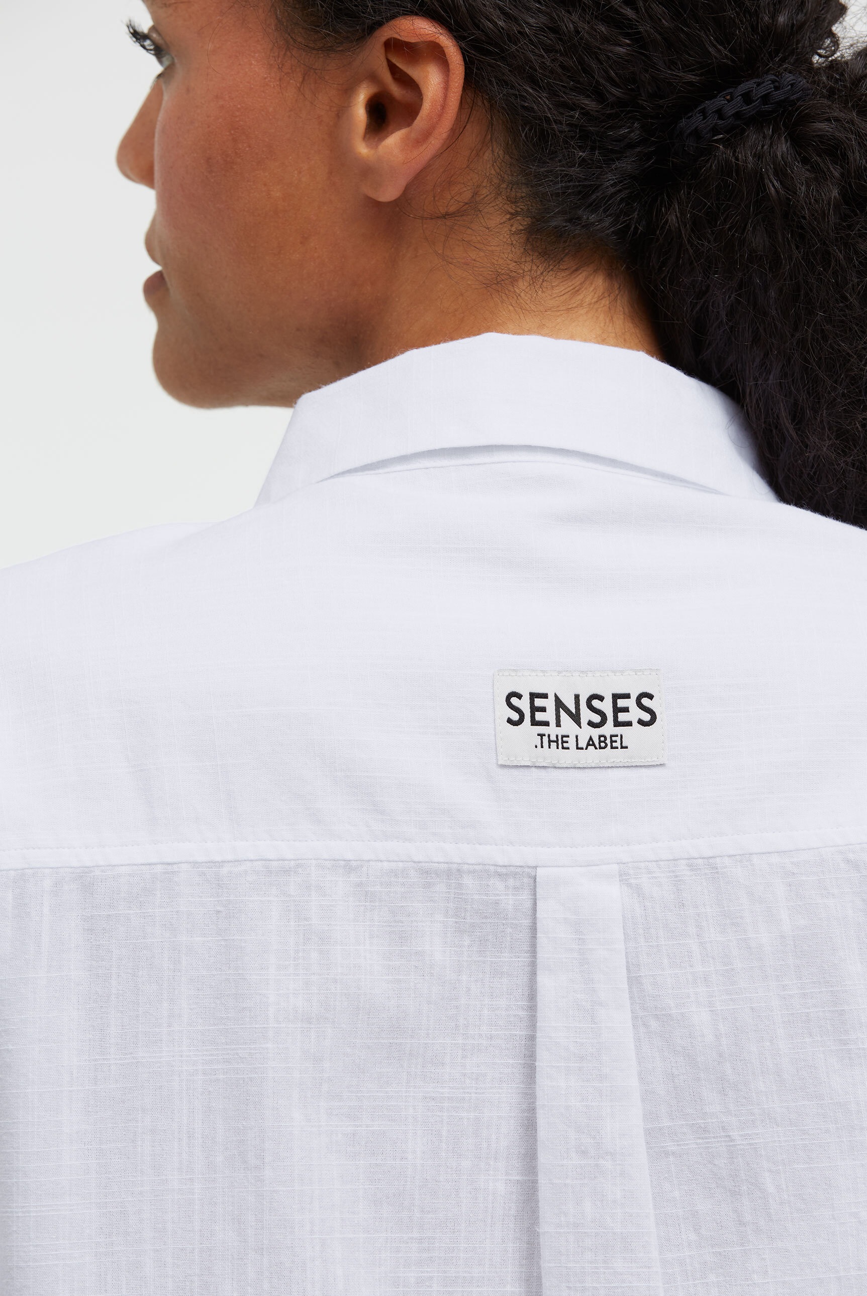 SENSES.THE LABEL Kurzarmbluse mit Brusttasche