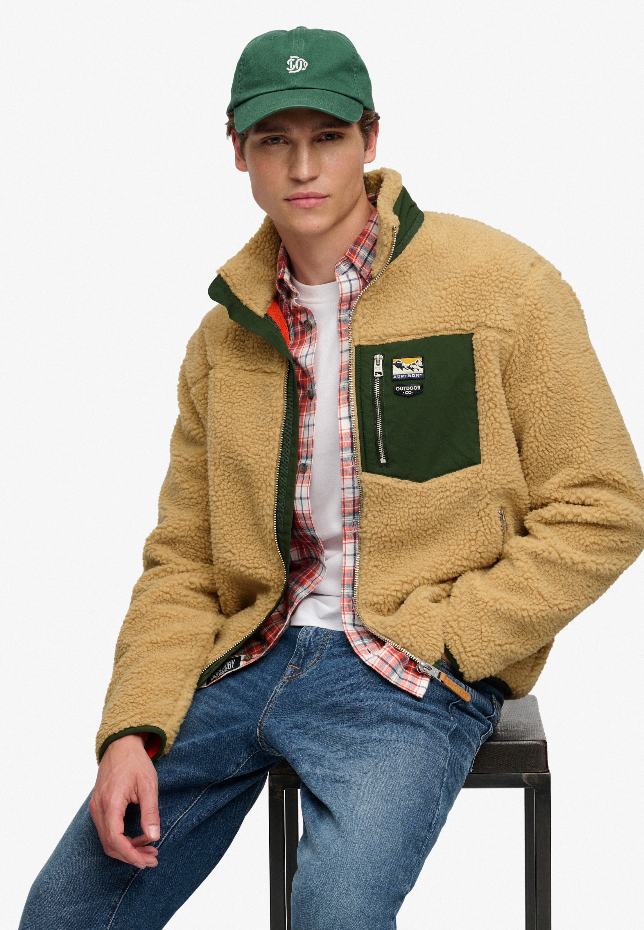 Superdry Sweatjacke »MOUNTAIN FULL ZIP FLEECE« Relaxed Fit, mit Reißverschluss, aus Fleece