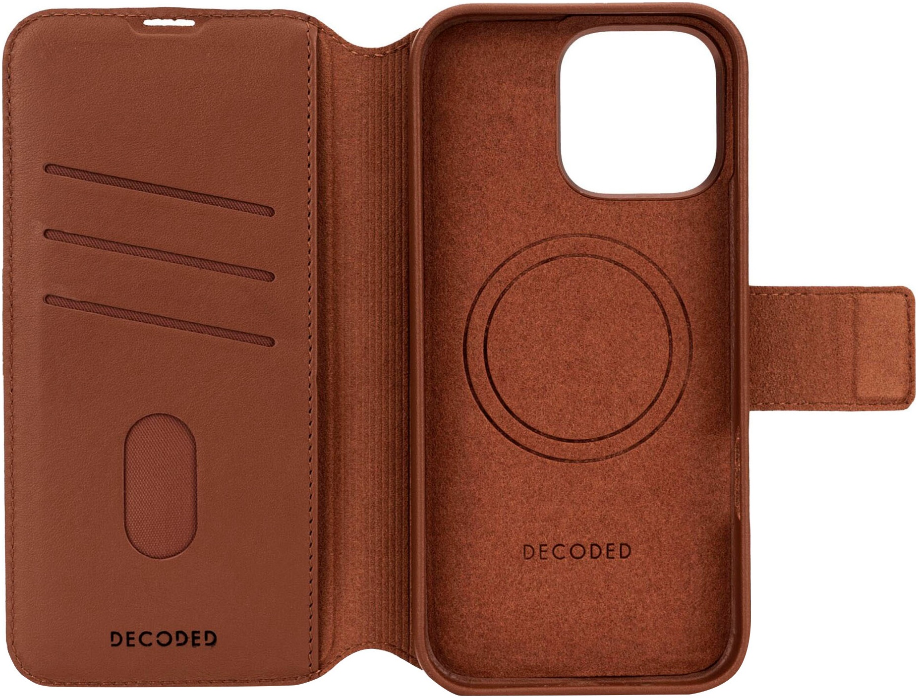 DECODED Smartphone-Hülle »Leather Detachable Wallet iPhone 16 Pro Max«, Smartphones