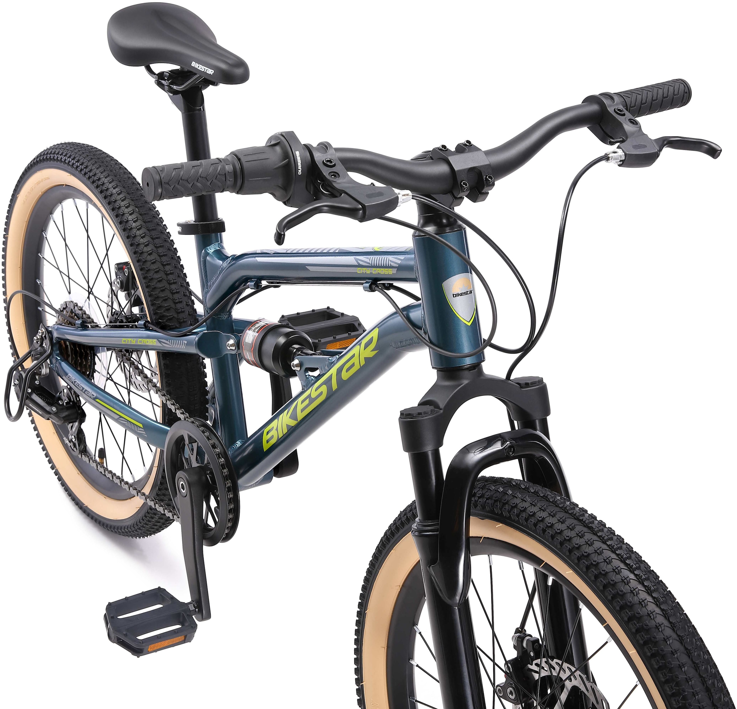 Bikestar Jugendfahrrad, 7 Gang, Shimano, RD-TY21 Schaltwerk, Kettenschaltung