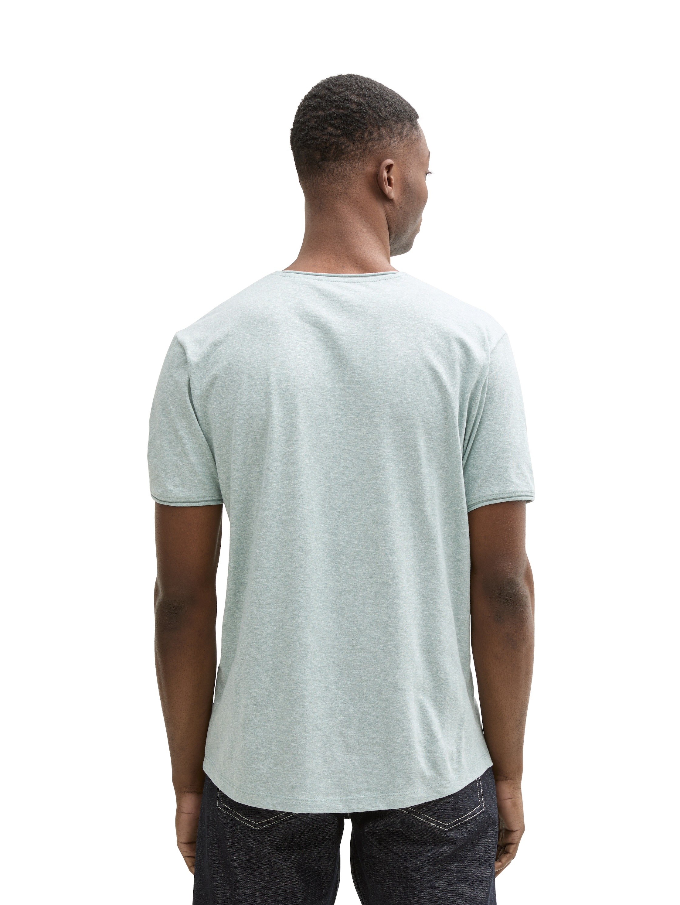 TOM TAILOR Denim T-Shirt in Melange-Optik günstig online kaufen