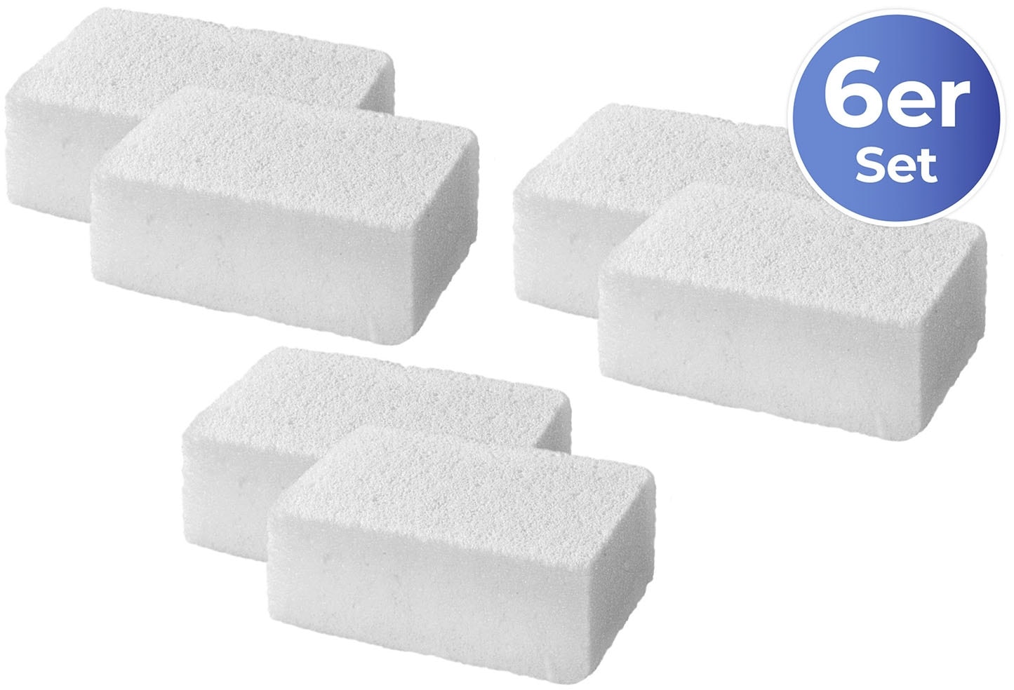 Maximex Putzstein »Anti-Krusten-Stein«, (Set, 6 St.), Krustenentferner für Grillrost, Eisenpfanne und Backofen, Glasstruktur