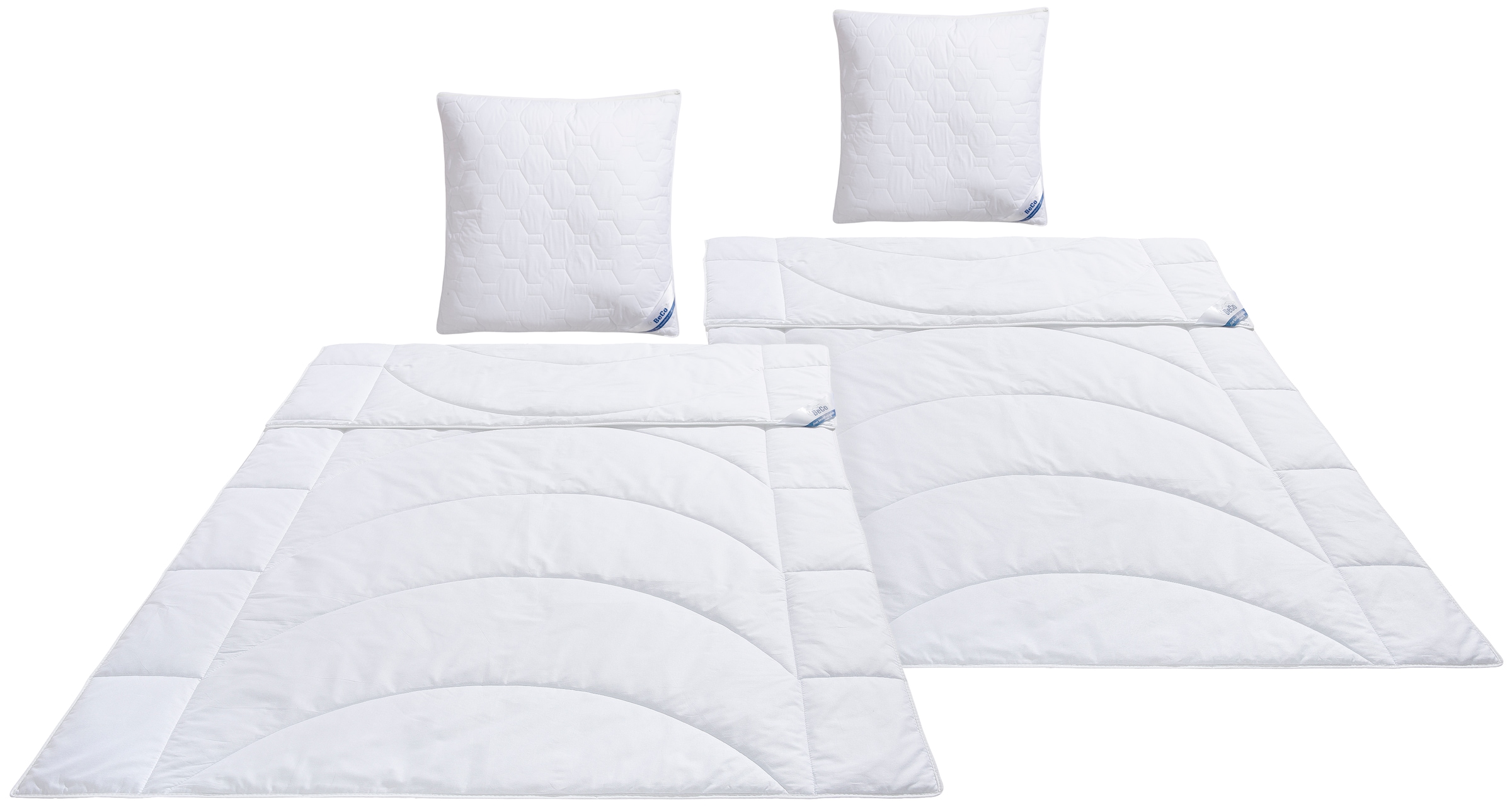 Beco Microfaserbettdecke + Microfaserkissen »Medibett, Bettdecke 135x200 cm mit Kissen 80x80 cm im Set«, (Spar-Set, Bei Nichtgefallen beinhaltet die Rückgabe das Gesamtangebot.), Bettdecke & Kissen für allergiker geeignet (Hausstauballergiker)