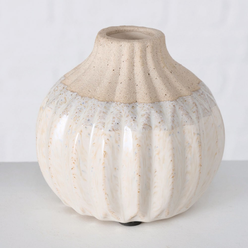 BOLTZE Tischvase »Malia«, (Set, 2 St.), aus Steingut, Höhe ca. 9 cm