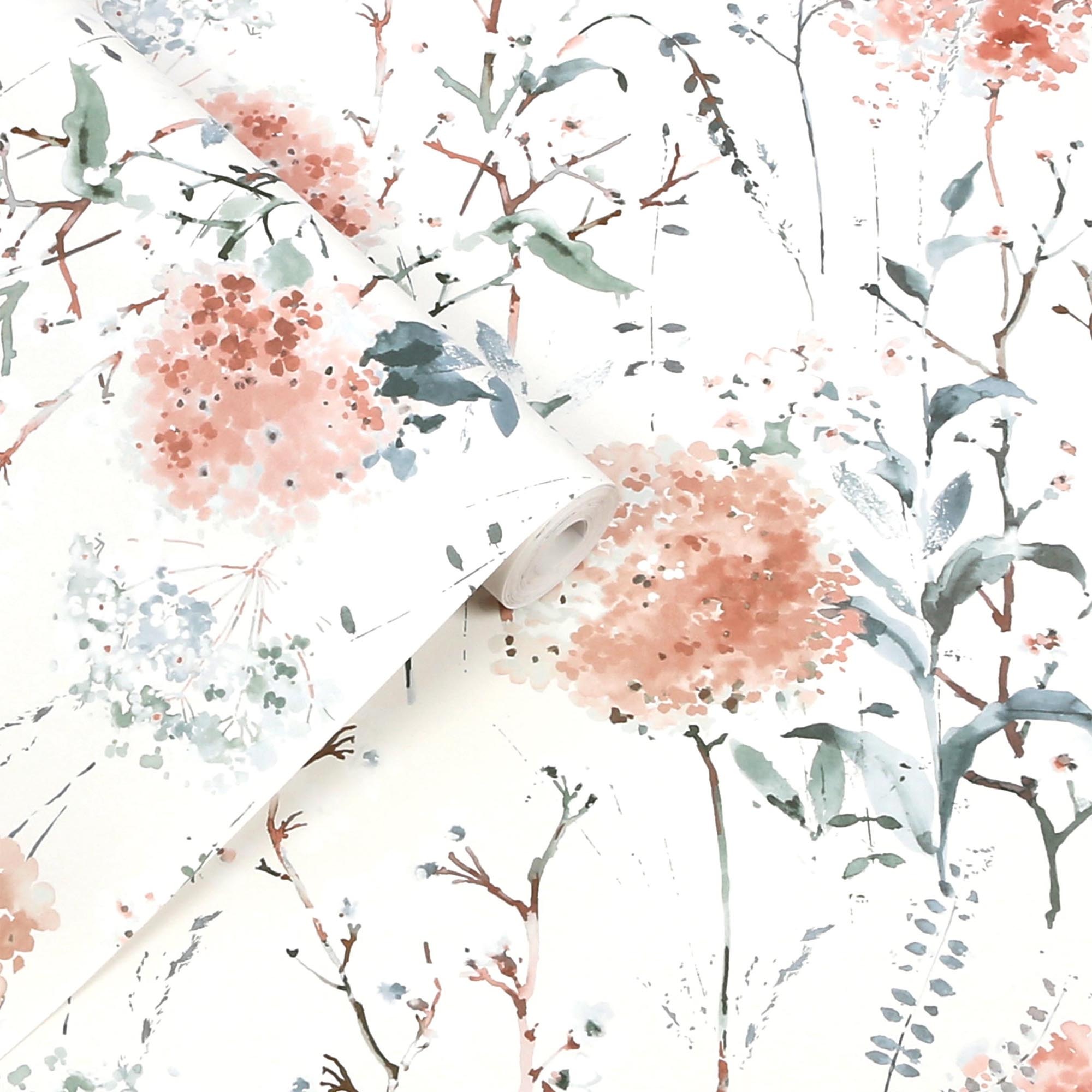 Papier peint intissé Laura Ashley Pallington Bloom Plaster 1005 x 52cm Rose