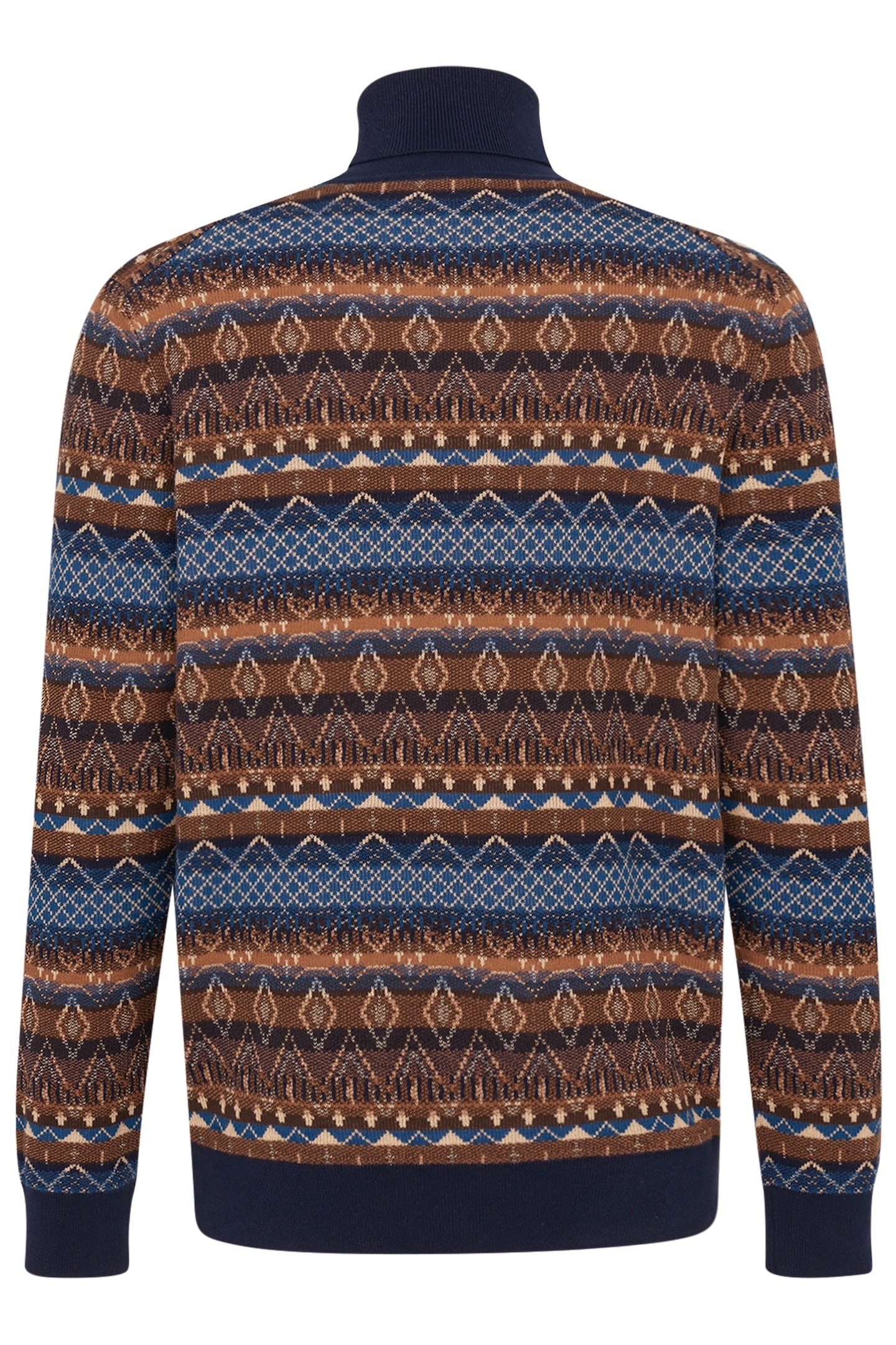 bugatti Rollkragenpullover, mit Multicolor-Muster