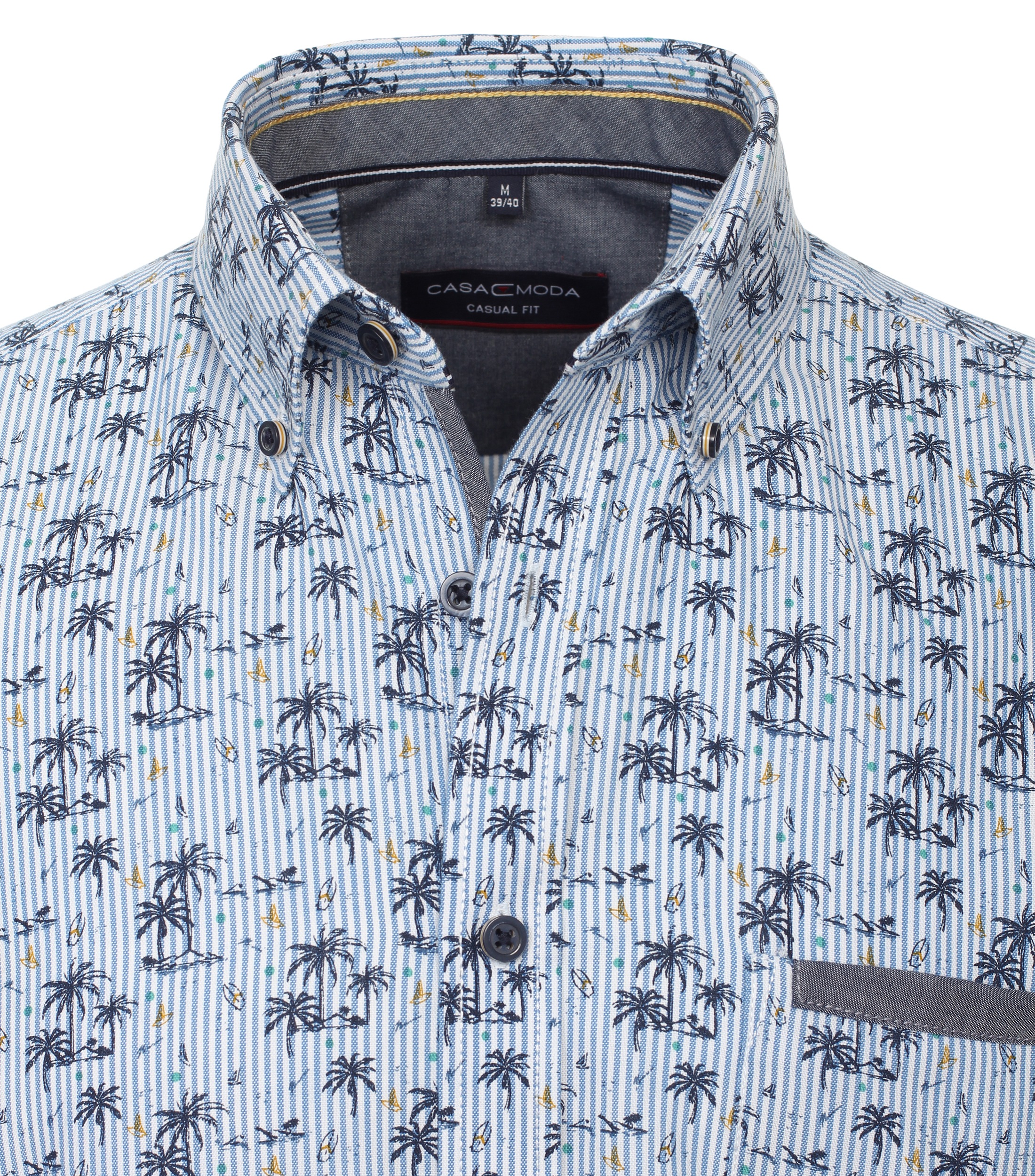 Thumbnail - CASAMODA Kurzarmhemd "CASAMODA Freizeithemd Kurzarm gestreift"