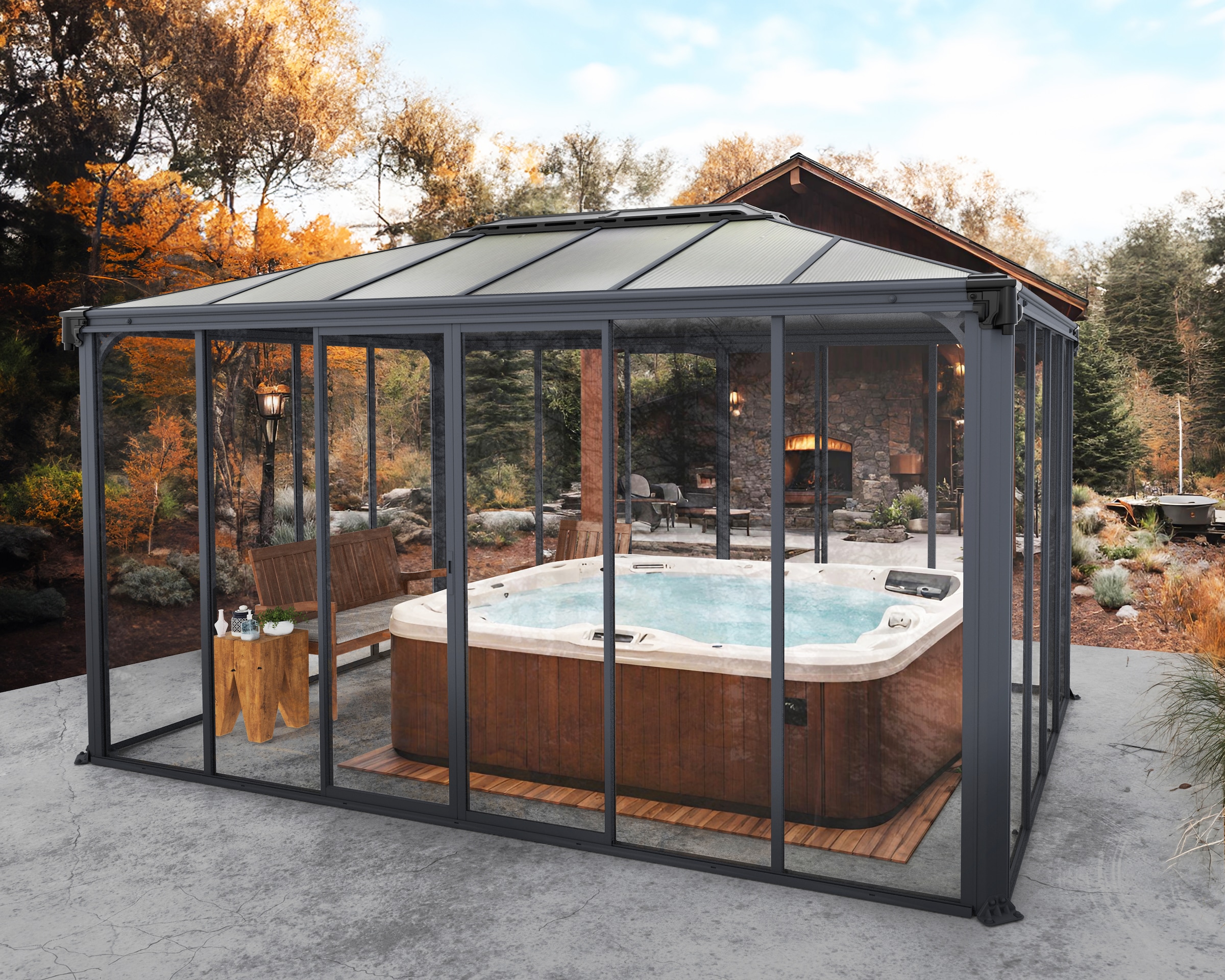 Palram - Canopia Pavillon »Geschlossen, Ledro«, 430 x 295,5 cm