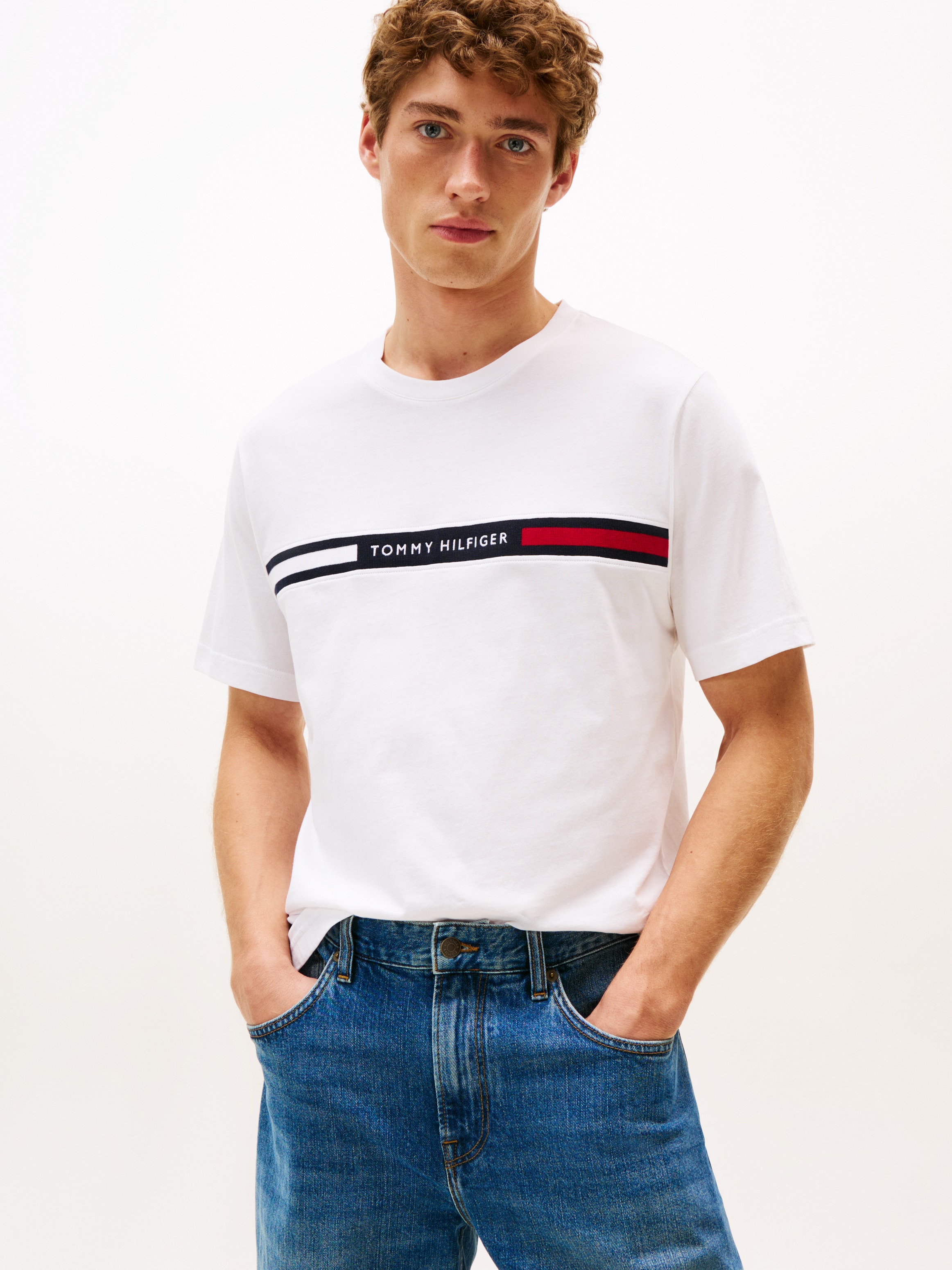 Tommy Hilfiger T-Shirt "HILFIGER CHEST INSERT TEE" günstig online kaufen