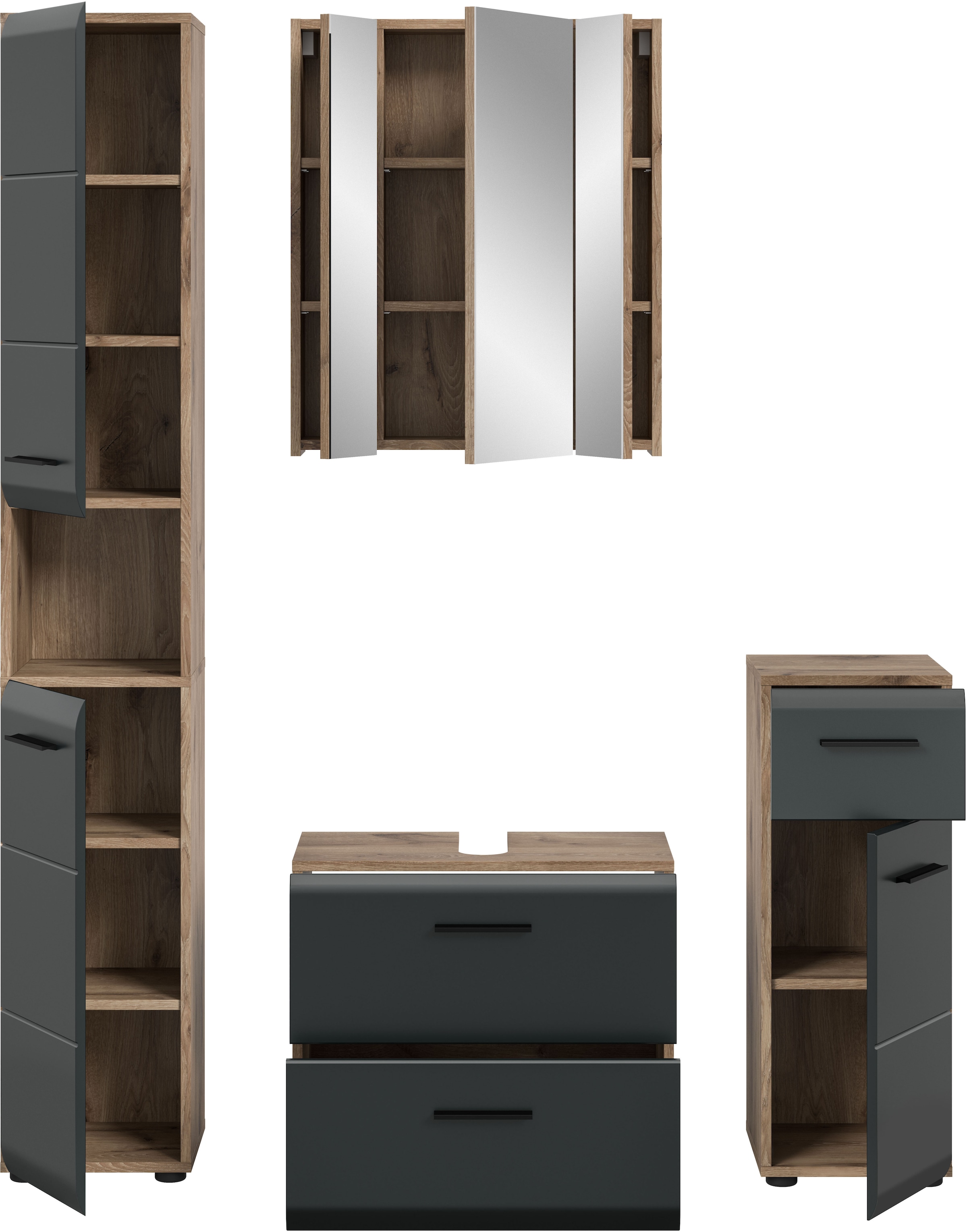 welltime Badezimmer-Set Set, 4 Stk. tlg.