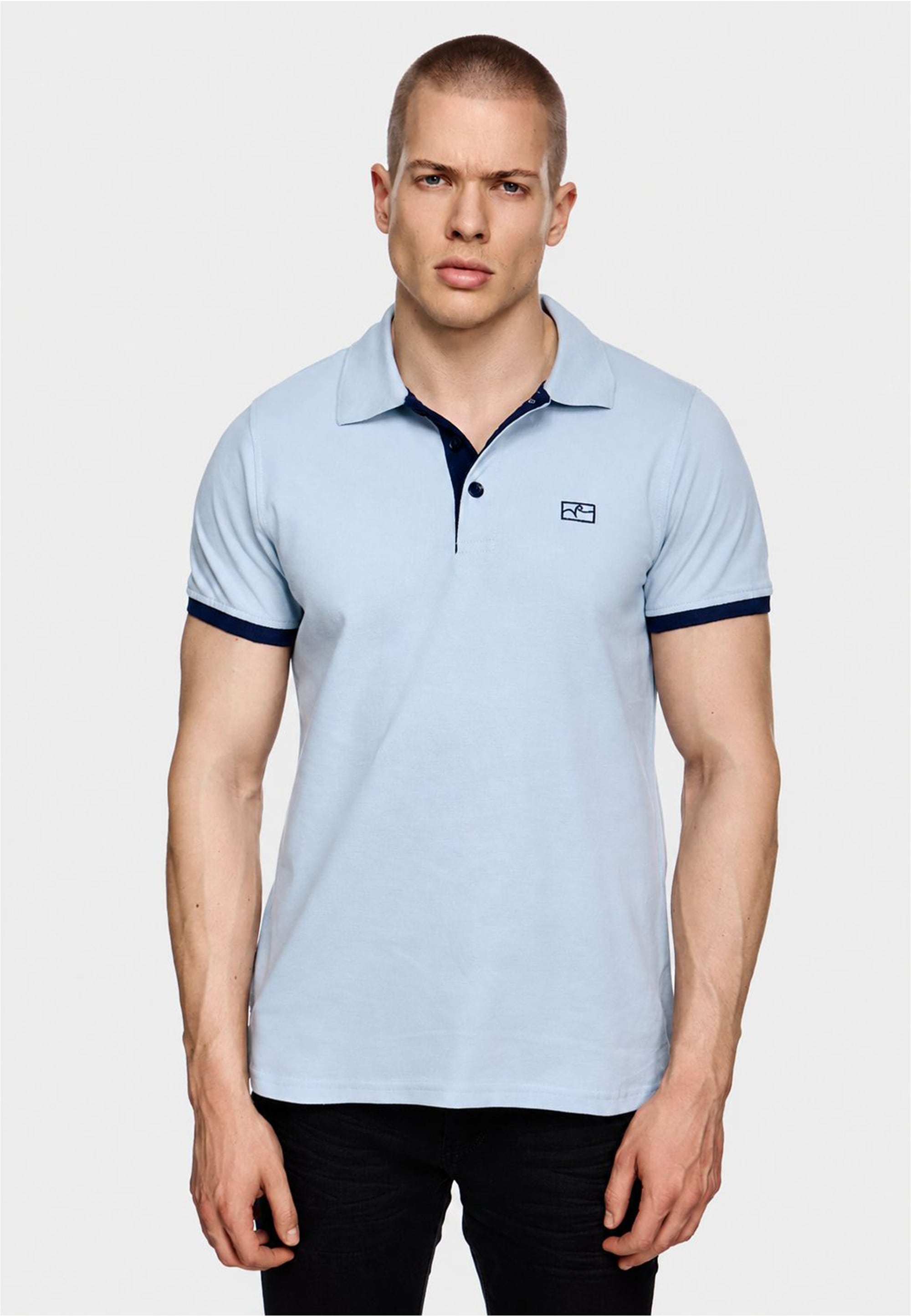 Rusty Neal Poloshirt »Rusty Neal Polo« mit kontrastfarbig abgesetzter Knopfleiste