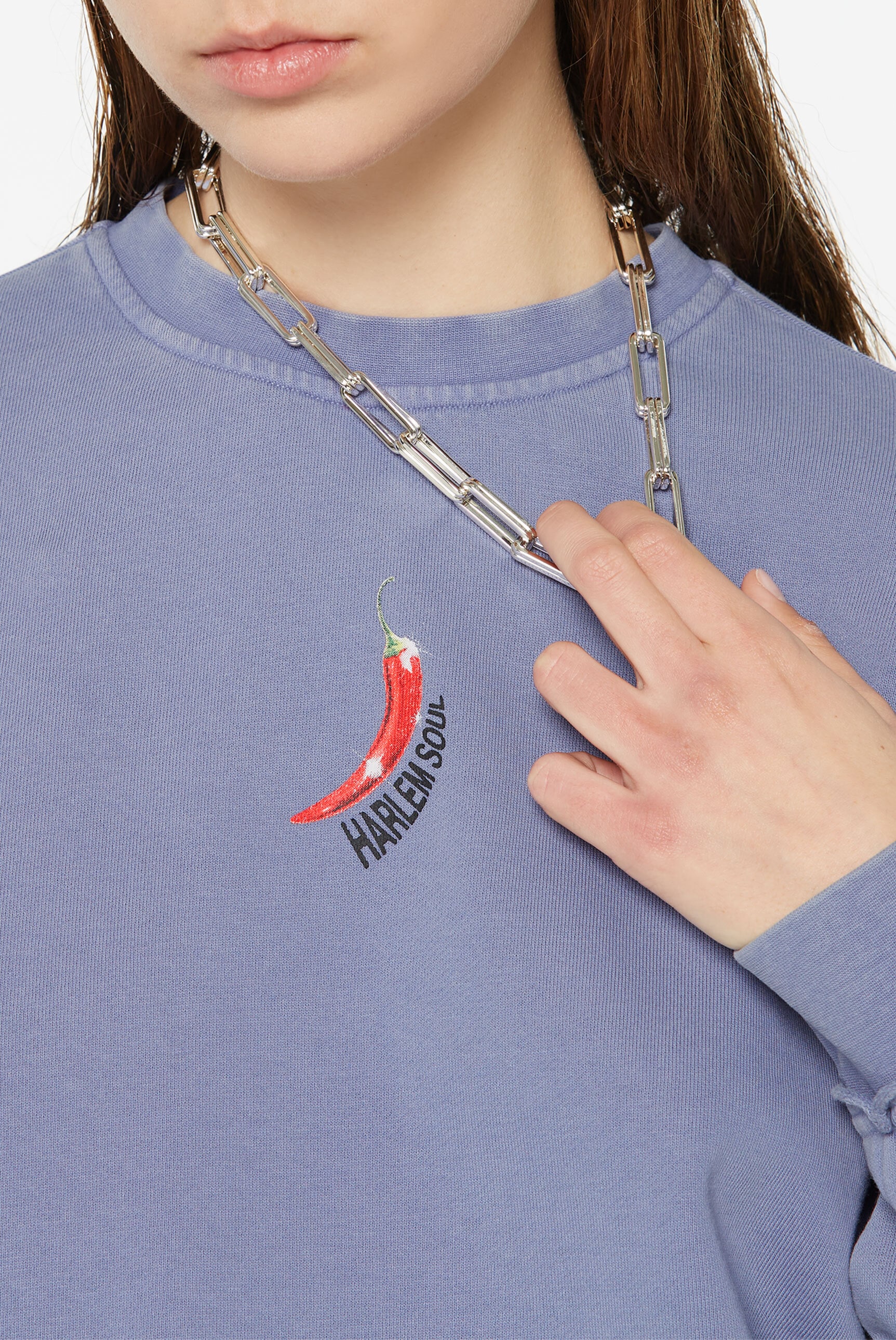 Harlem Soul Sweater, mit Used-Kante am Ärmel