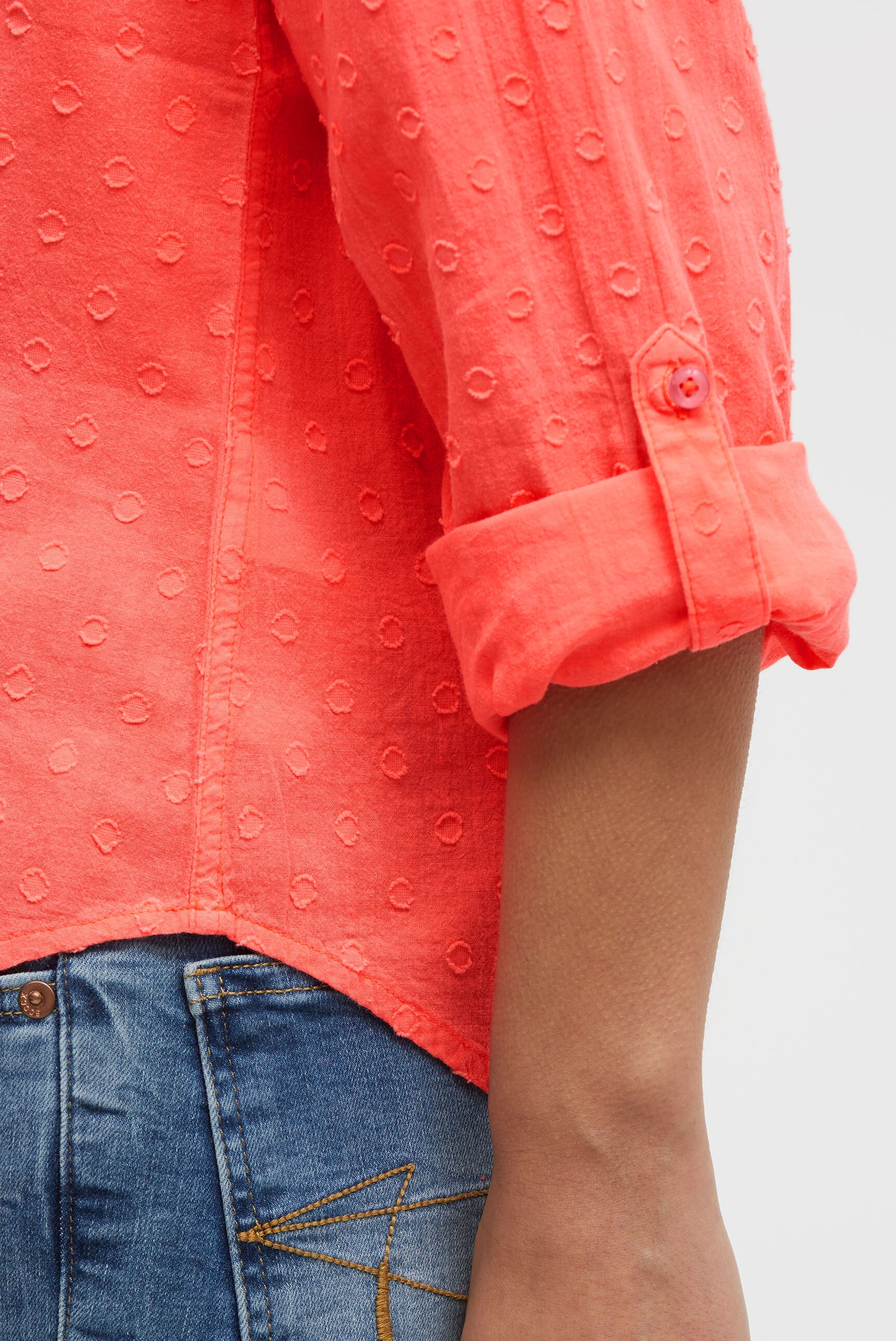 SOCCX Langarmbluse im Turn-Up-Look