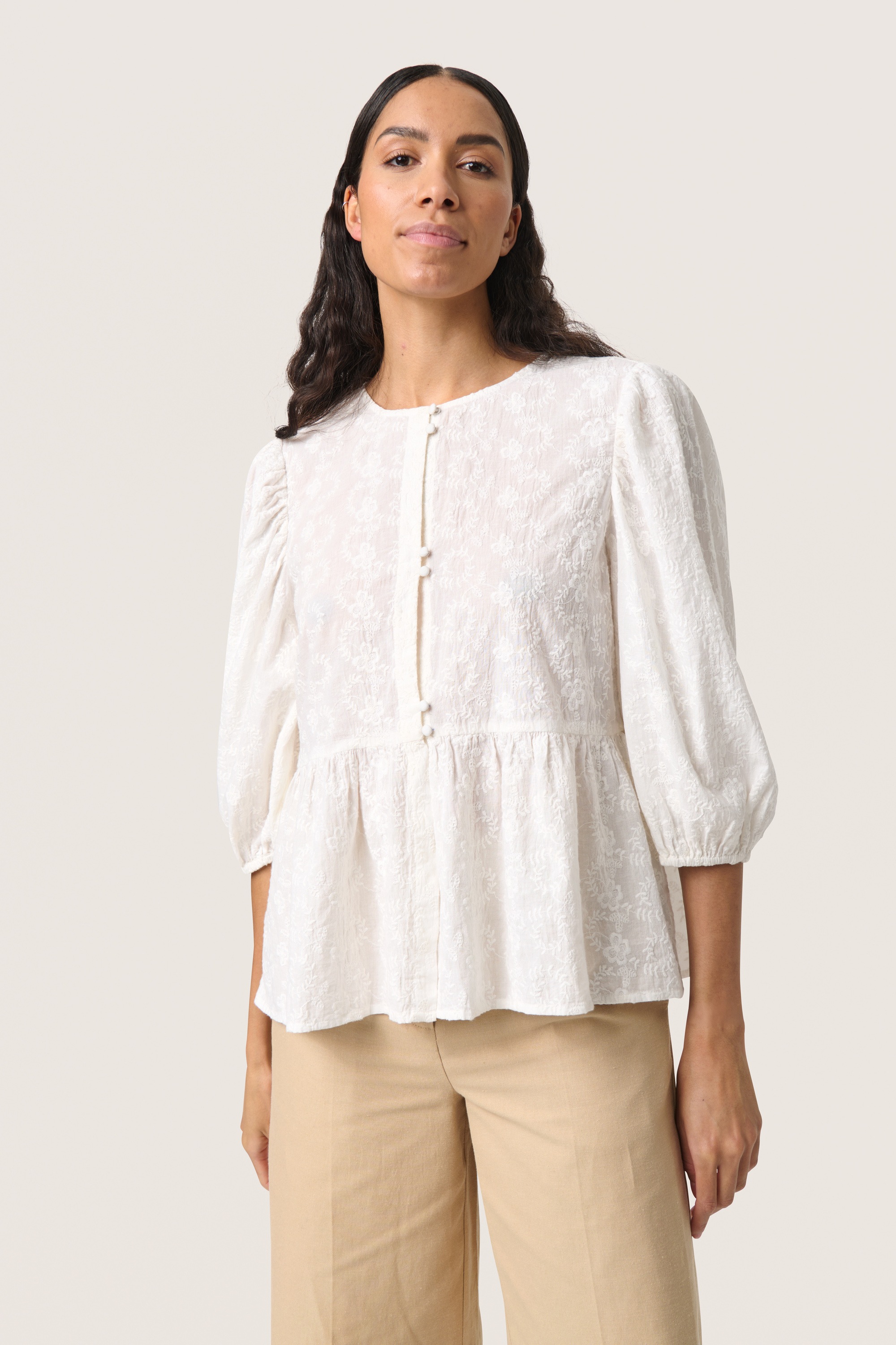 SOAKED IN LUXURY Kurzarmbluse »Damen Bluse kurzarm SLIsja«