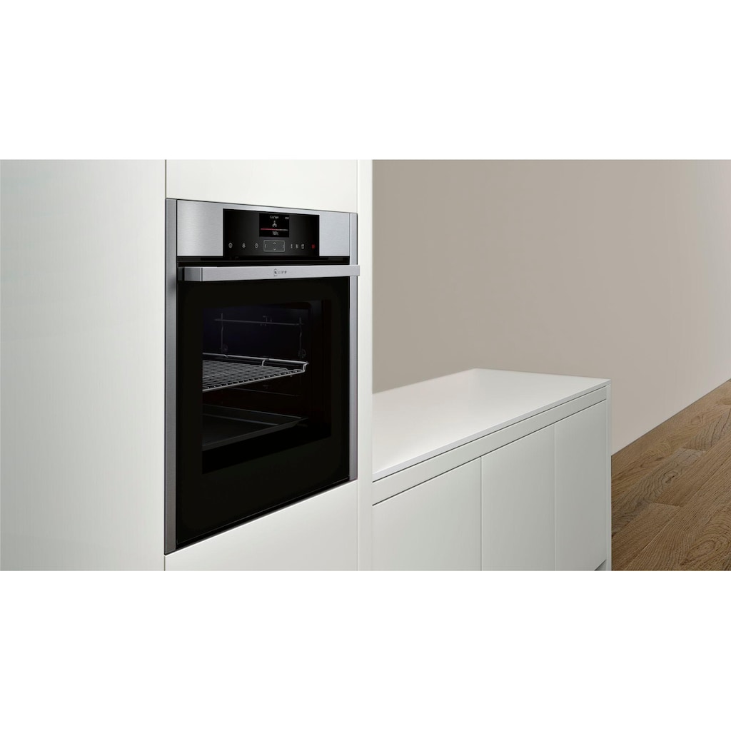 NEFF Dampfbackofen »B15FS22N0«, N 90, mit Teleskopauszug nachrüstbar, easyClean, CircoTherm® FullSteam® - Volldampf