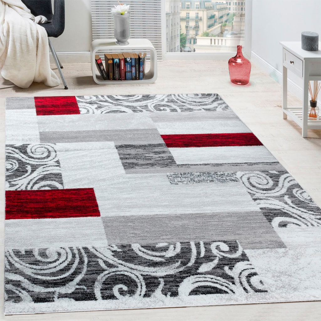 Paco Home Teppich »Sinai 053«, rechteckig, Kurzflor, Patchwork Design, mit Ornamenten