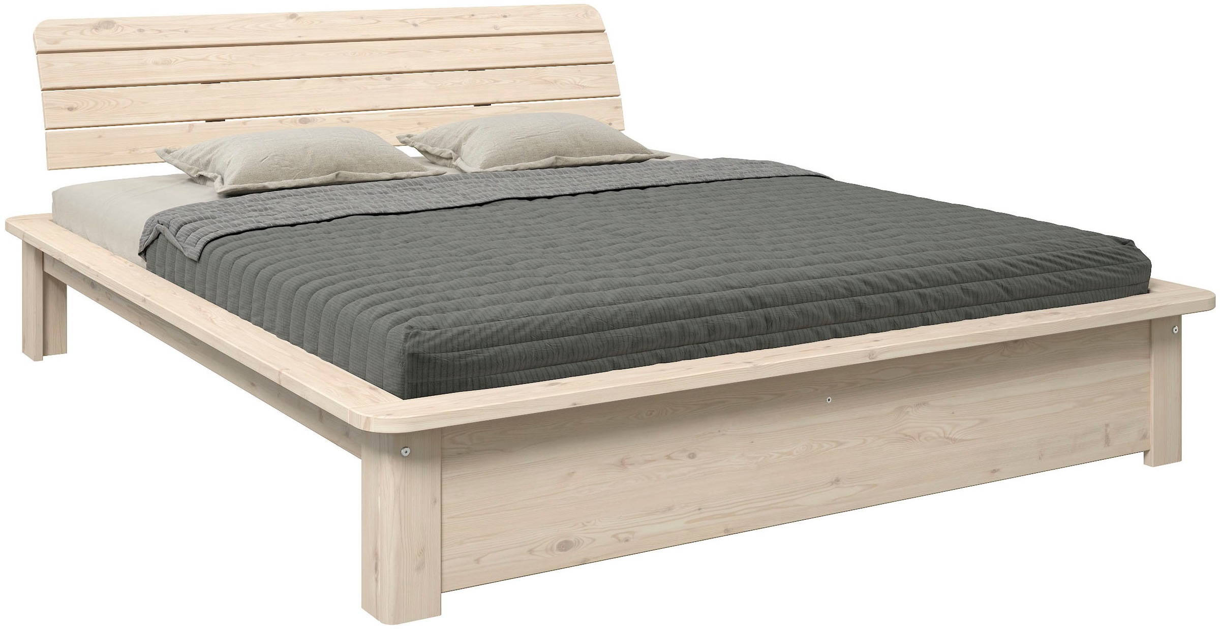 Home affaire Massivholzbett "Antri, Futonbett, ergonomisch geformtes Kopfte günstig online kaufen