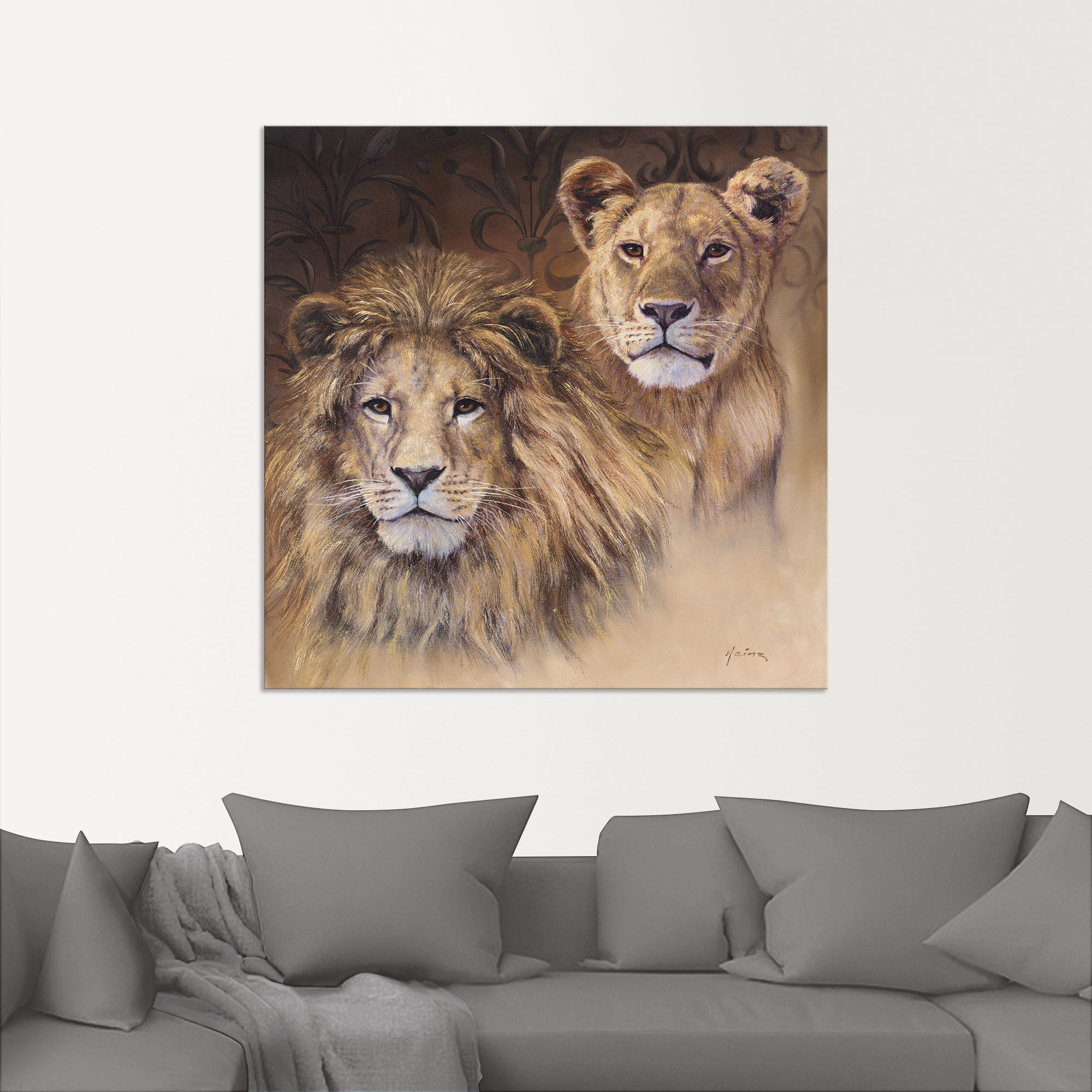 Thumbnail - Artland Wandbild "Löwen", Wildtiere, (1 St.), als Alubild, Outdoorbild, Leinwandbild, Poster, Wandaufkleber