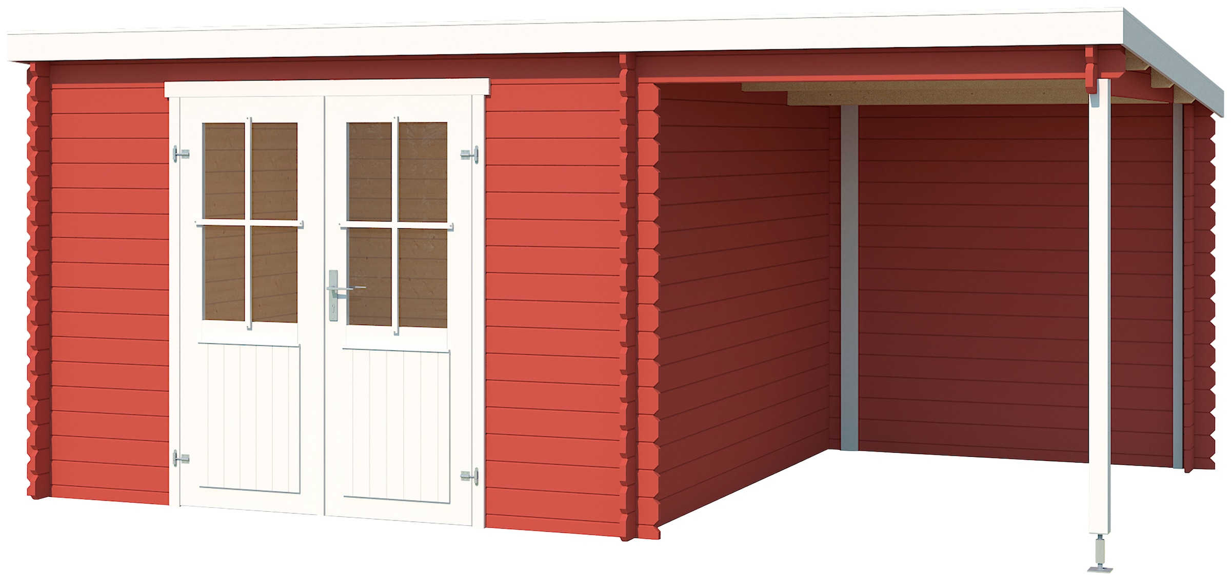LASITA MAJA Gartenhaus "Tampa, Schwedenrot" mit Anbau günstig online kaufen