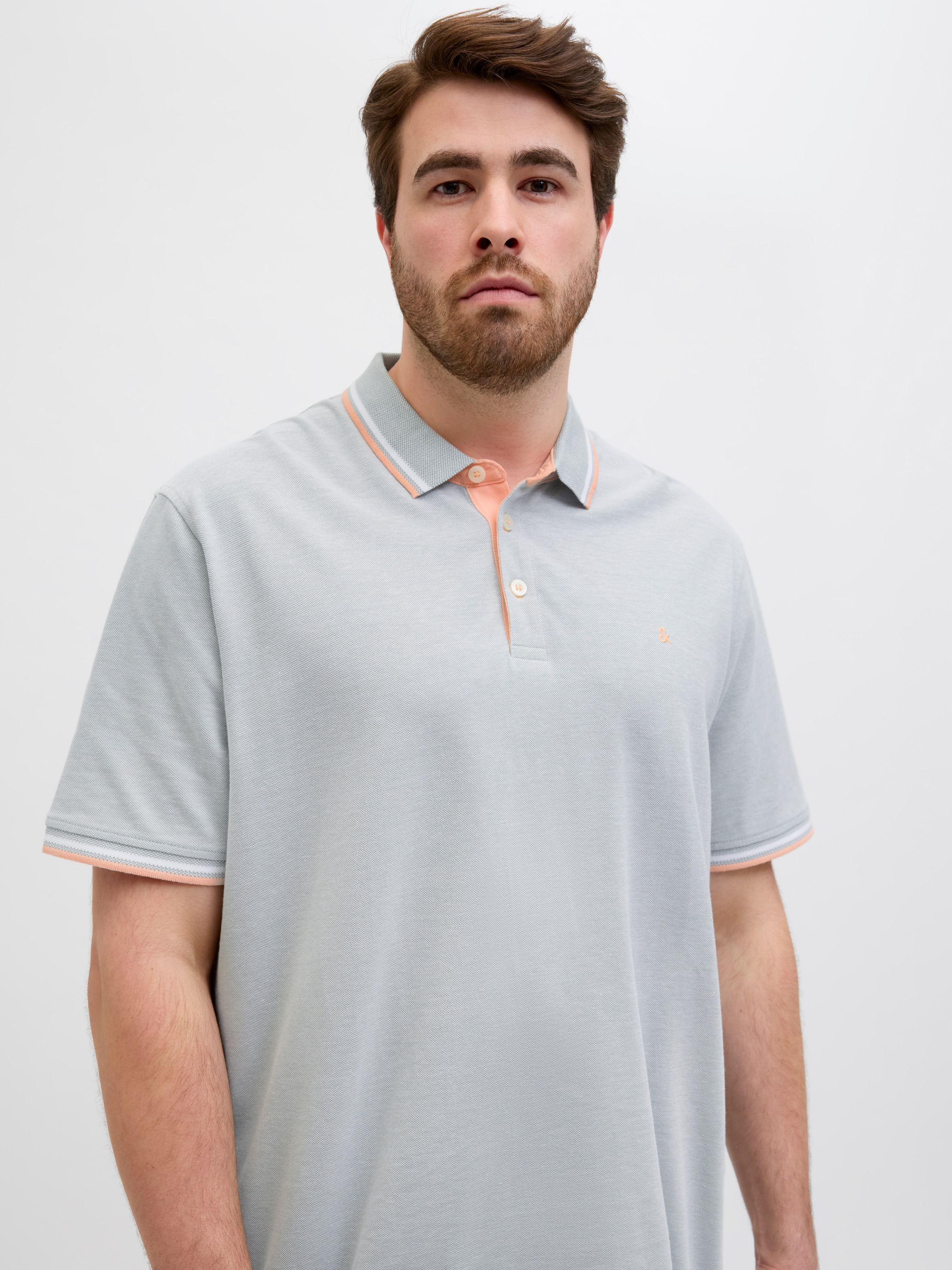 Jack & Jones PlusSize Poloshirt »JJEPAULOS POLO SS NOOS PLS« Baumwolle, regular fit