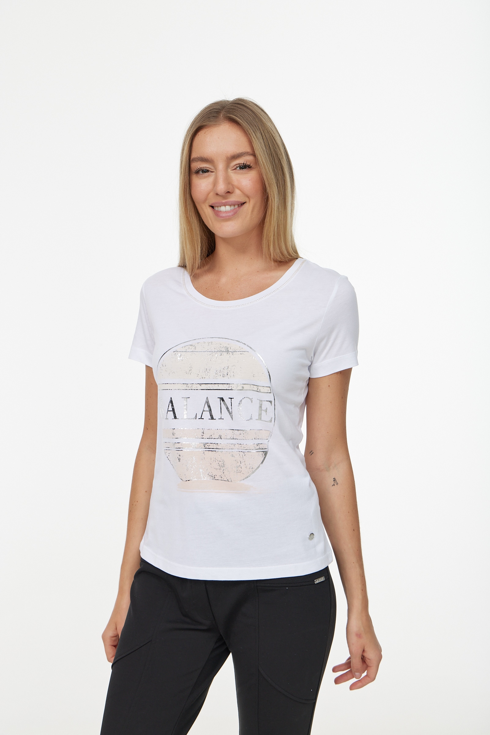 Decay T-Shirt mit schimmerndem Frontprint