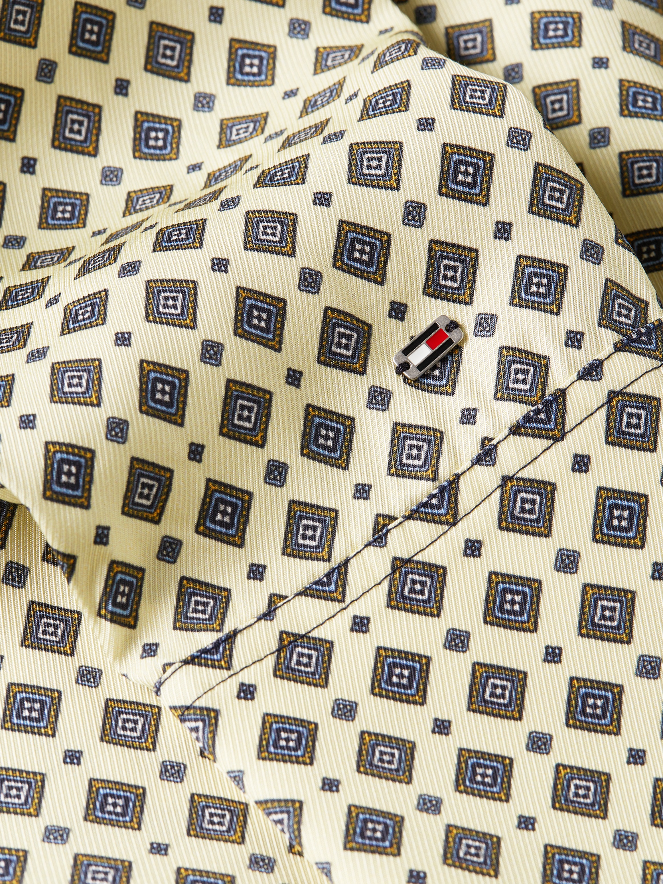 Tommy Hilfiger Blusenkleid »FOULARD DRAPED MIDI DRESS« mit Tommy Hilfiger Markenlabel