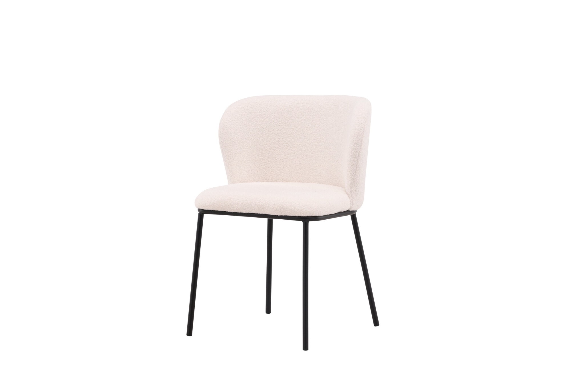 Venture Home Esszimmerstuhl »Edina, 2er-Set Esszimmerstühle in Bouclé, 120 kg belastbar« () Polsterstuhl, Bouclé-Bezug, Stahlbeine, weich, einladend