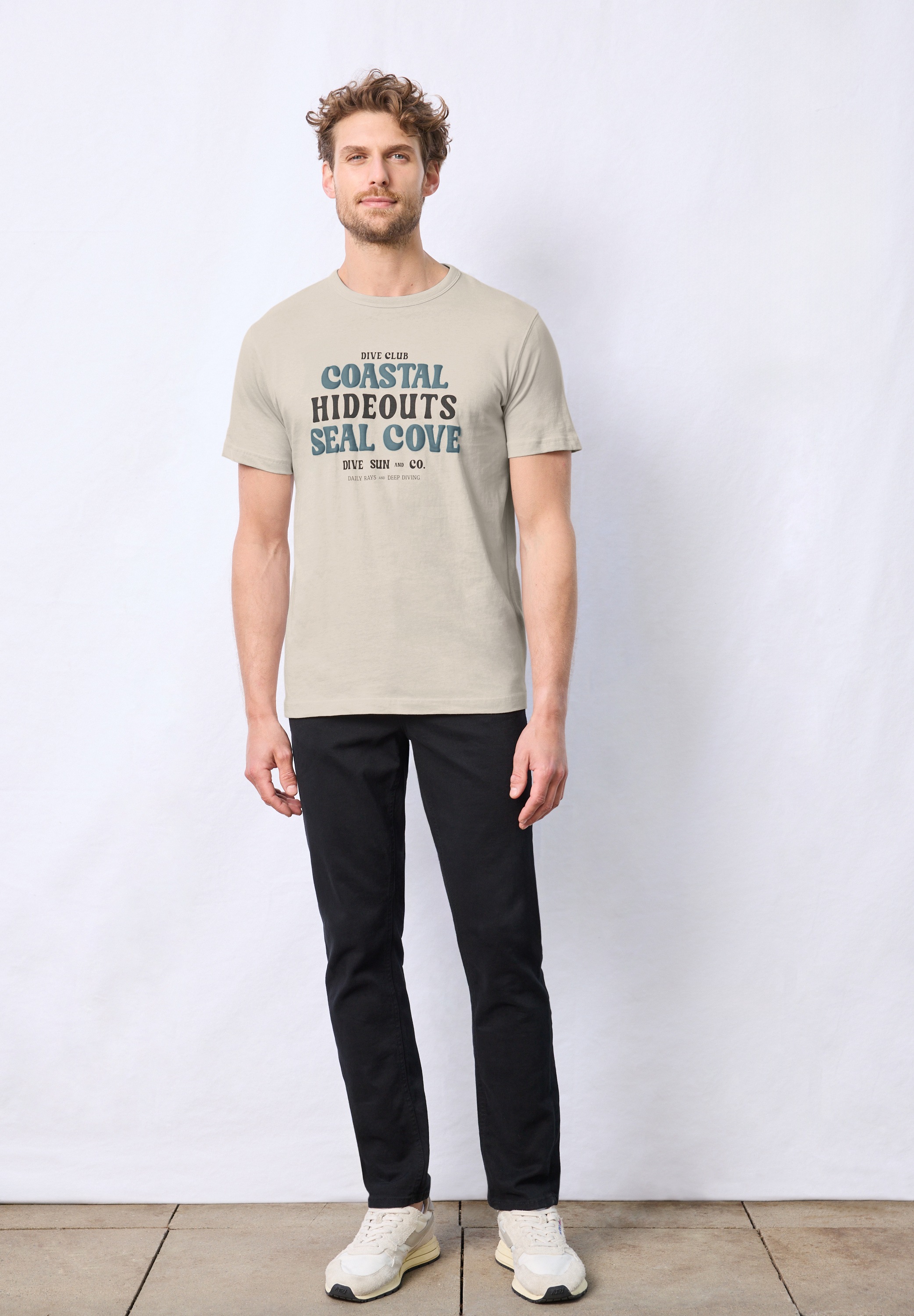 STREET ONE MEN T-Shirt mit Rundhalsausschnitt