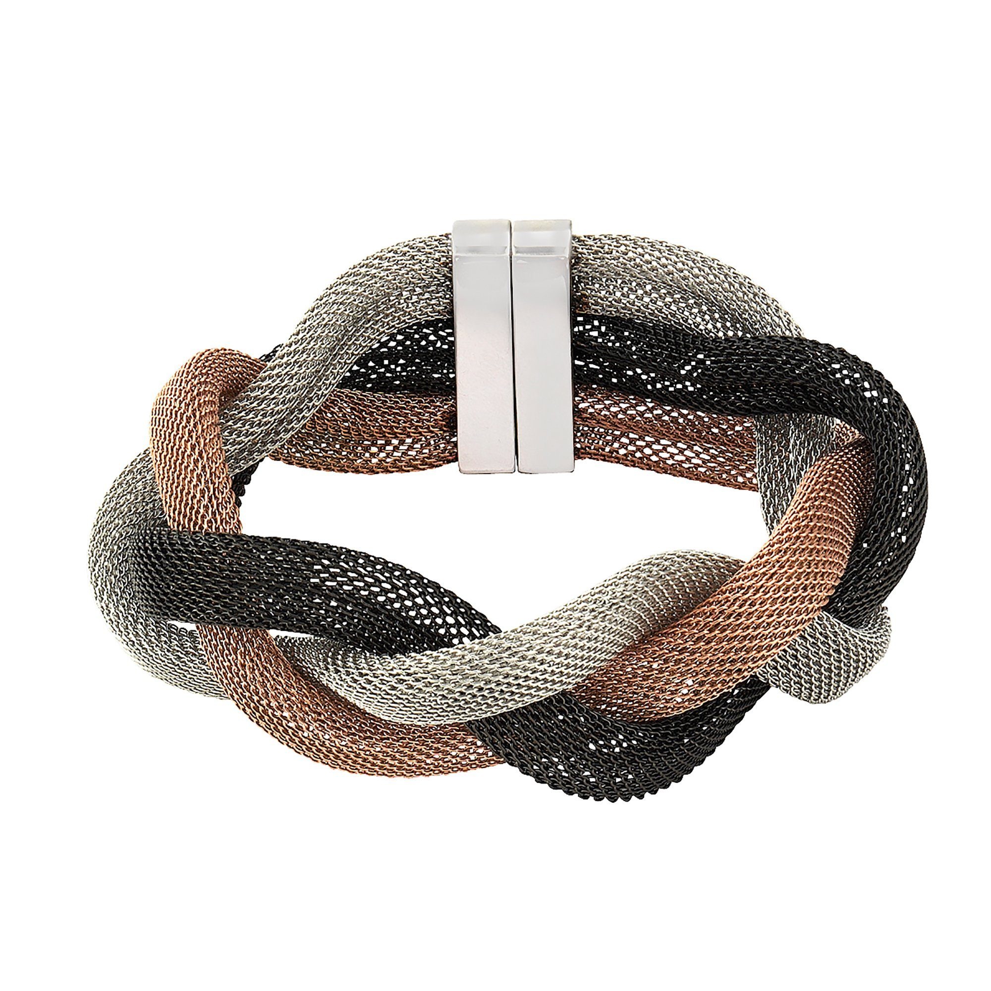 Zeeme Armband »Edelstahl dreifarbig 20cm«