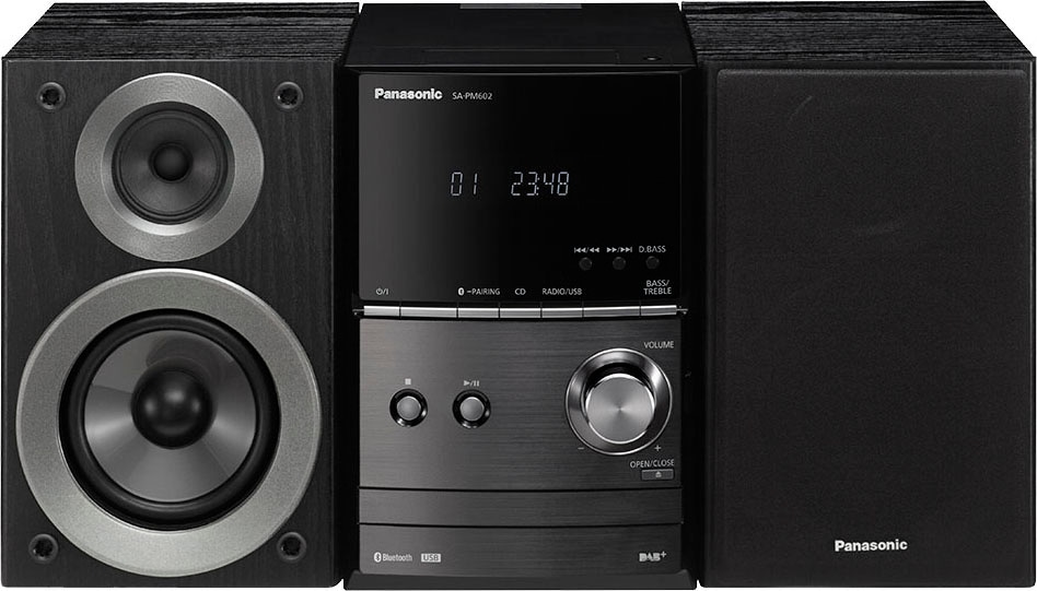 Panasonic Kompaktanlage »SC-PM602 Micro-«, Bluetooth, UKW Radio-Digitaluhr-Display  mit Uhranzeige-Sleep-Timer | BAUR