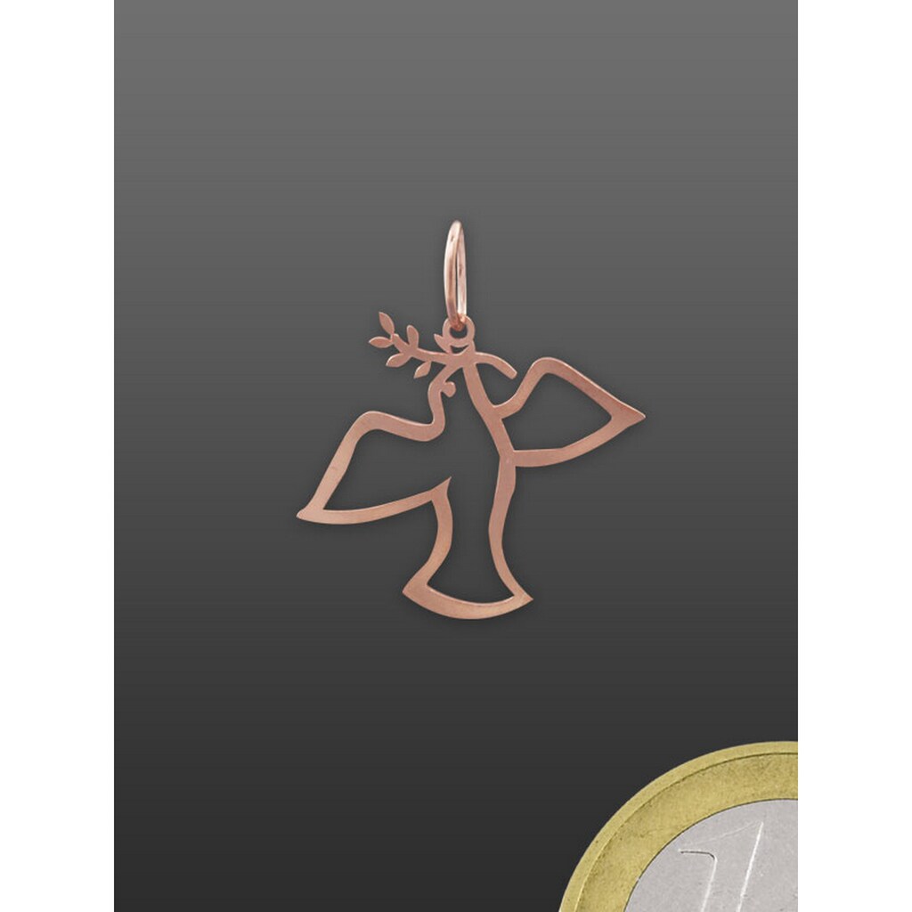 Adelia´s Kettenanhänger »Schmuck Anhänger Friedenstaube 925 rosé Silber«