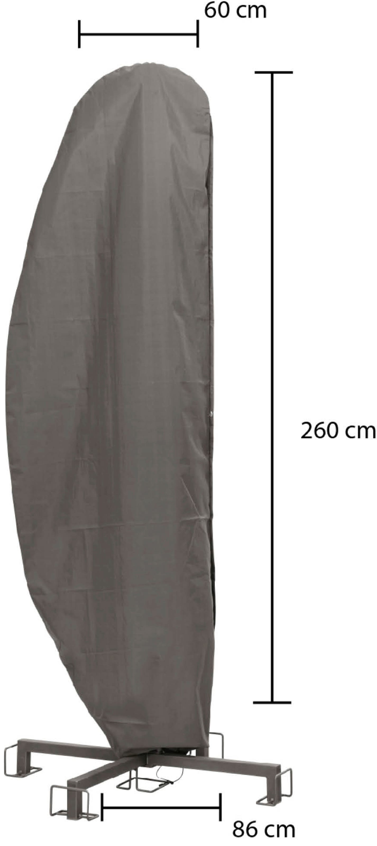 winza outdoor covers Sonnenschirm-Schutzhülle, für Schirme bis ø 400 cm, Maße 260x60/86 cm (für Bogenschirme)