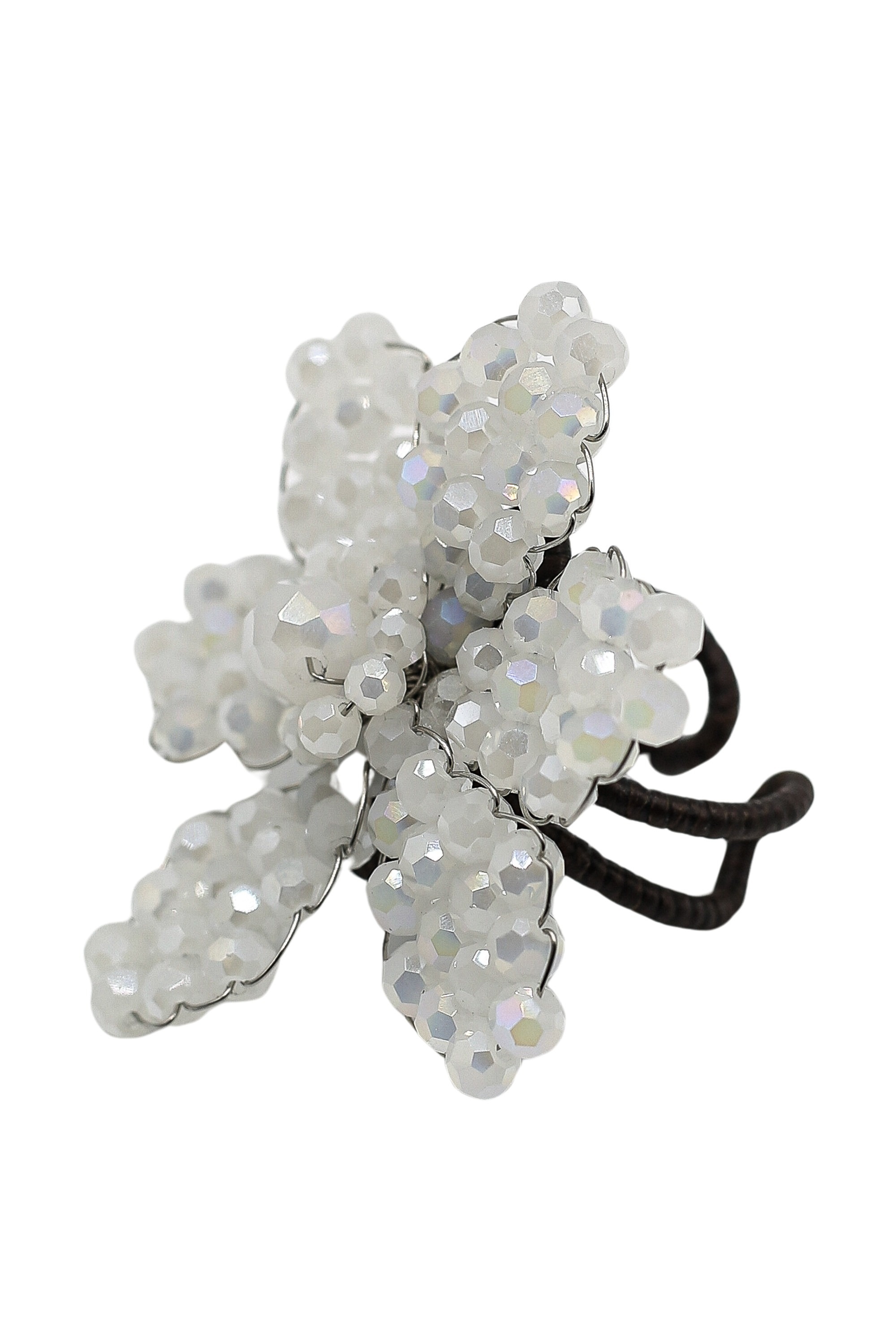 Fingerring "Turin", weiß, COLLEZIONE ALESSANDRO, Fingerringe, Damen, Glas, Fingerring