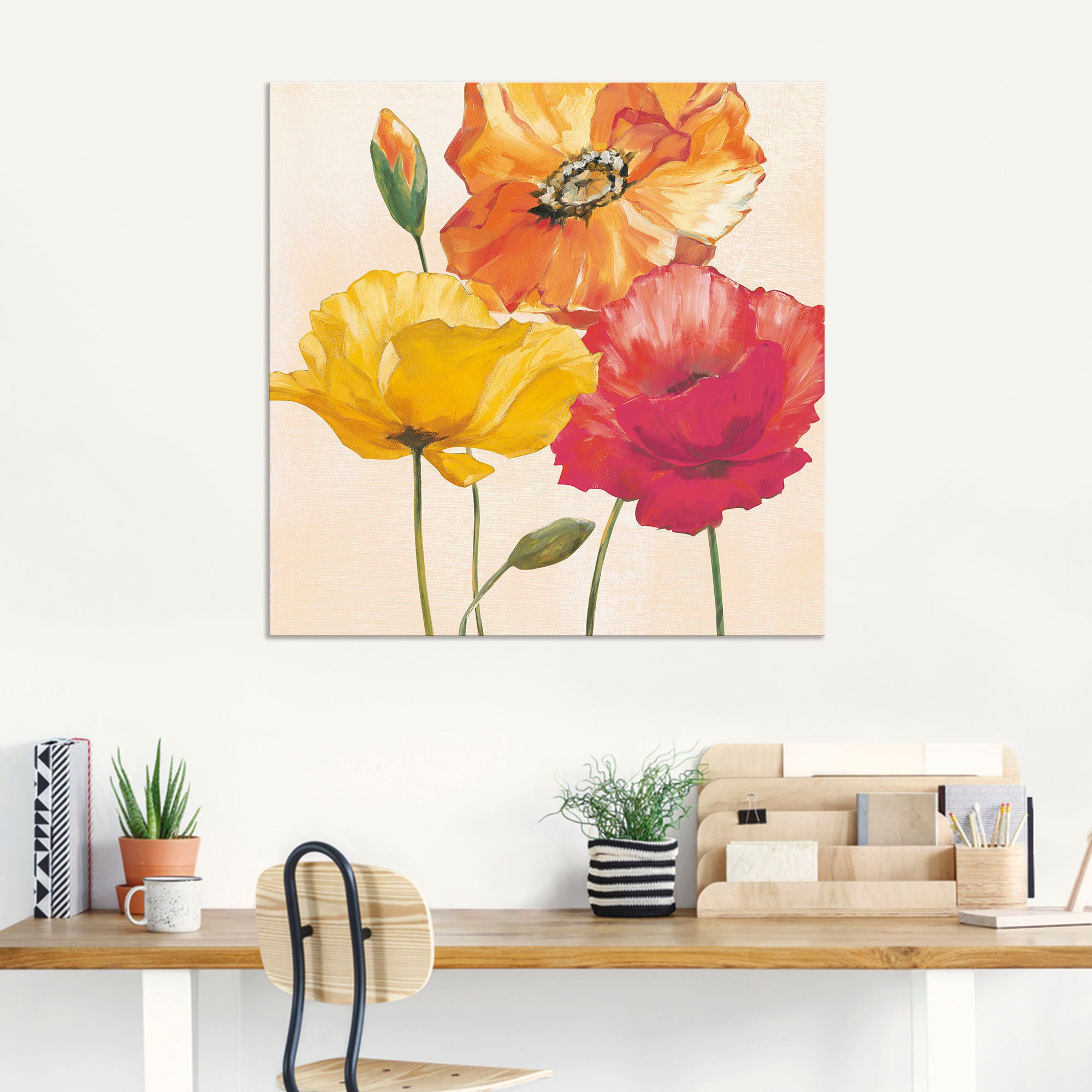 Artland Wandbild »Bunte Mohnblumen I«, Blumenbilder, (1 St.), als Alubild, Outdoorbild, Leinwandbild, Poster, Wandaufkleber