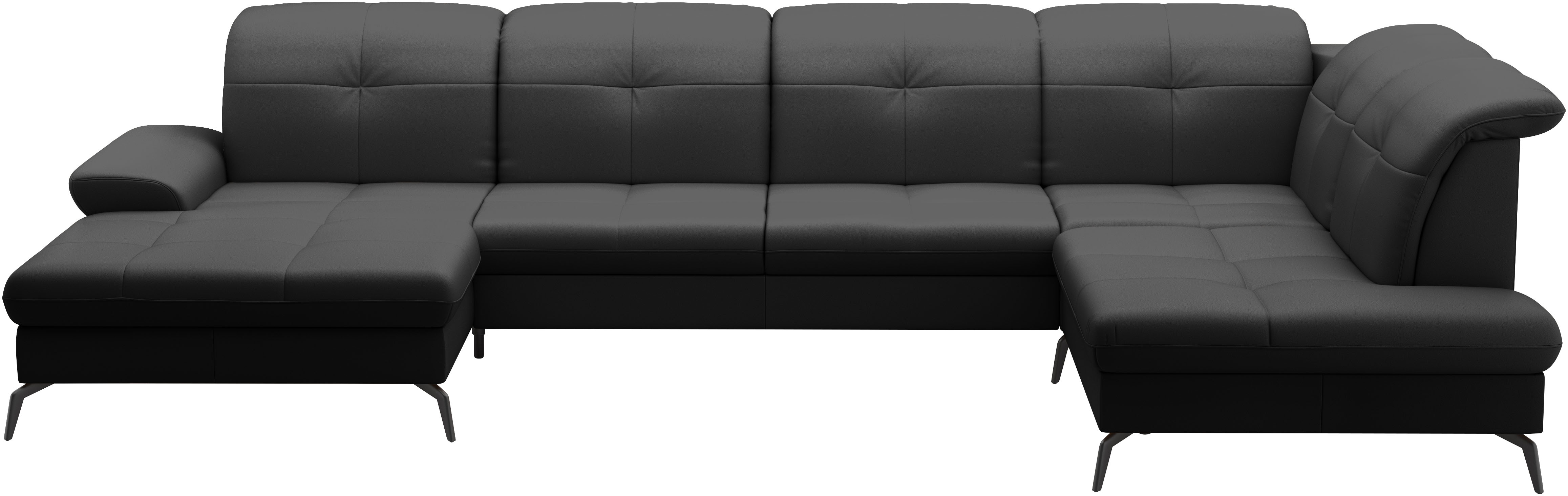 sit&more Wohnlandschaft "Amica, U-Form, inkl. Sitztiefenverstellung und Armteilverstellung" wahlweise mit Kopfteilverstellung, Schlaffunktion und Bettkasten