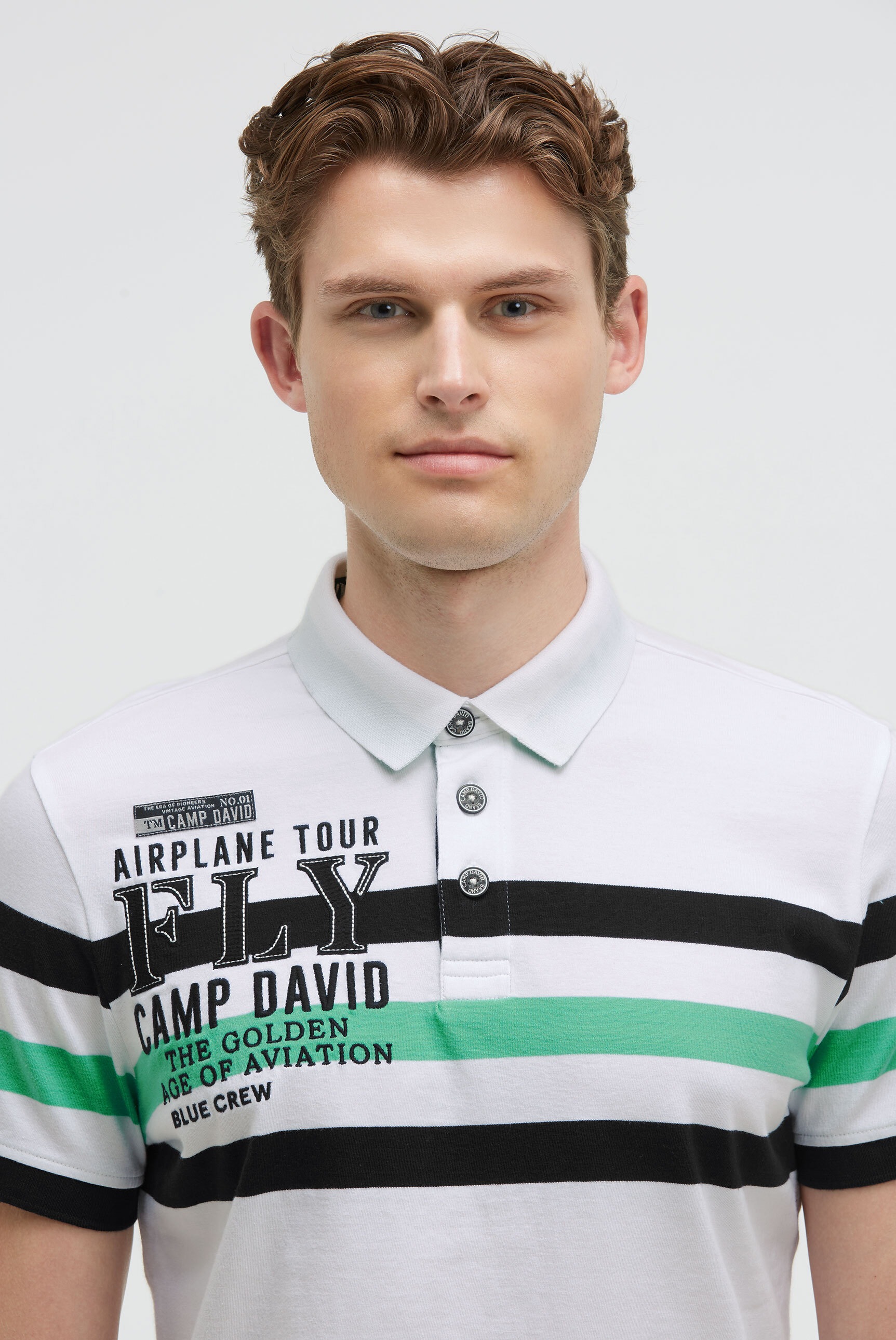 CAMP DAVID Poloshirt, mit Stickerei