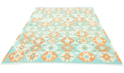 morgenland Wollteppich »Kelim Afghan Teppich handgewebt blau«, rechteckig, 5 mm Höhe,... kaufen