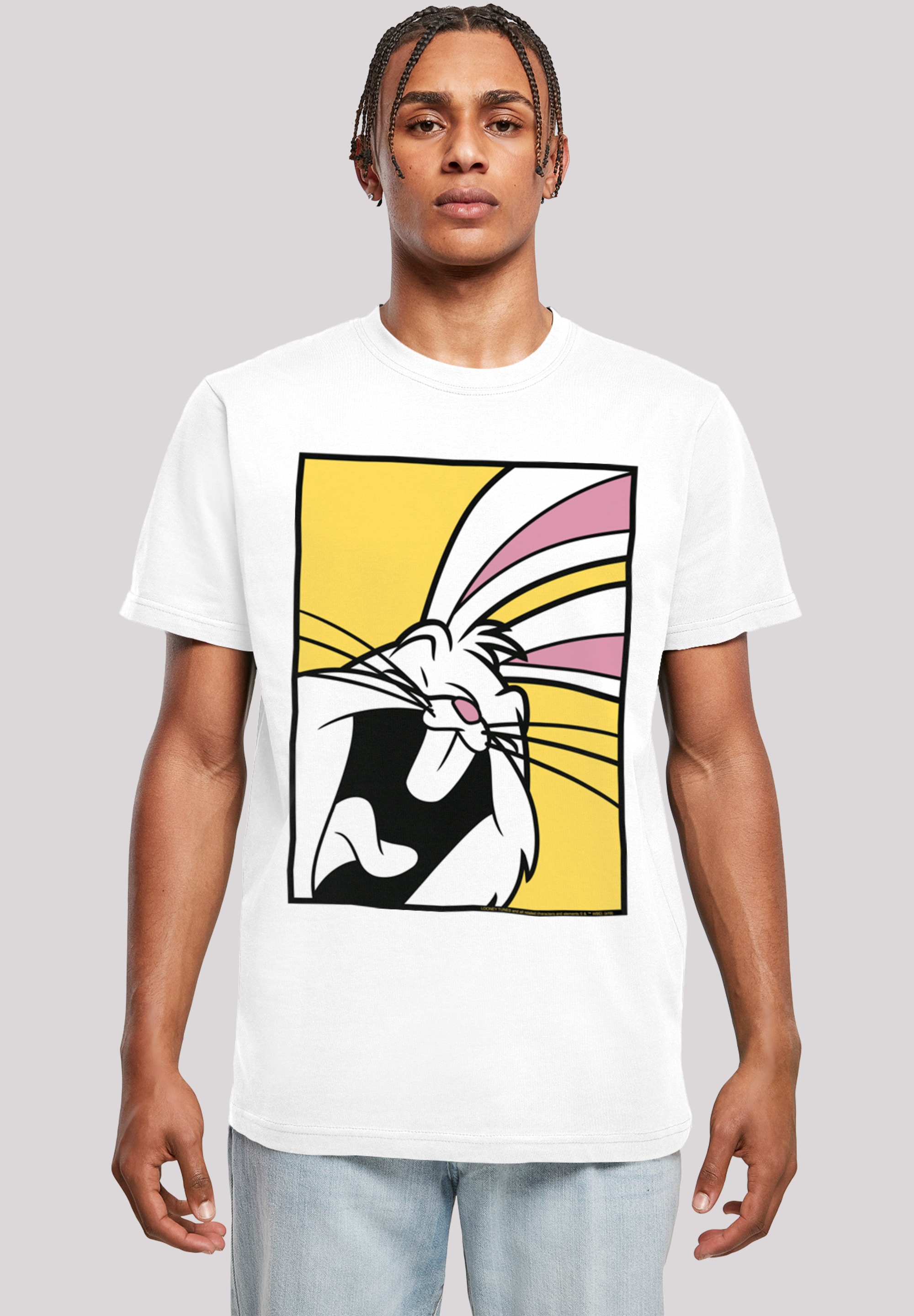 F4NT4STIC Kurzarmshirt ▷ kaufen Bugs Looney Bunny »Herren with Tunes BAUR Neck«, Round (1 tlg.) T-Shirt Laughing 
